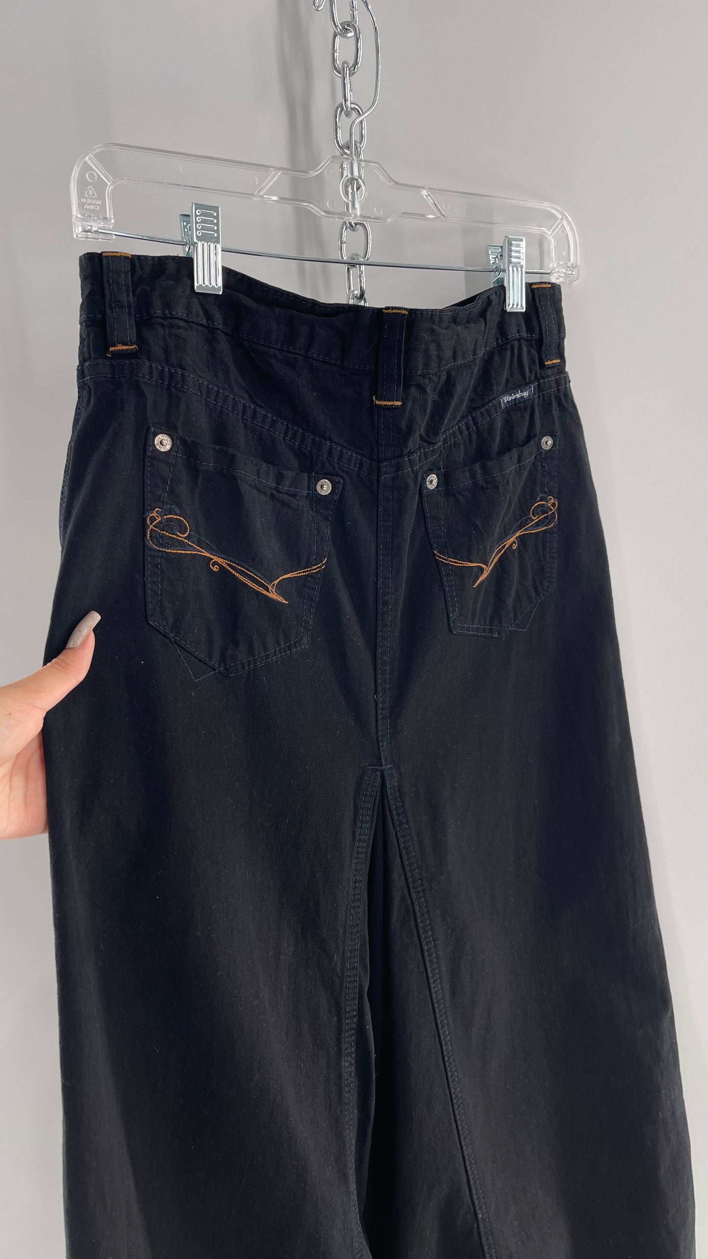 Vintage Urban Outfitters Renewal Union Bay Dark Wash Denim Full Length Skirt with Tags Attached (Small)