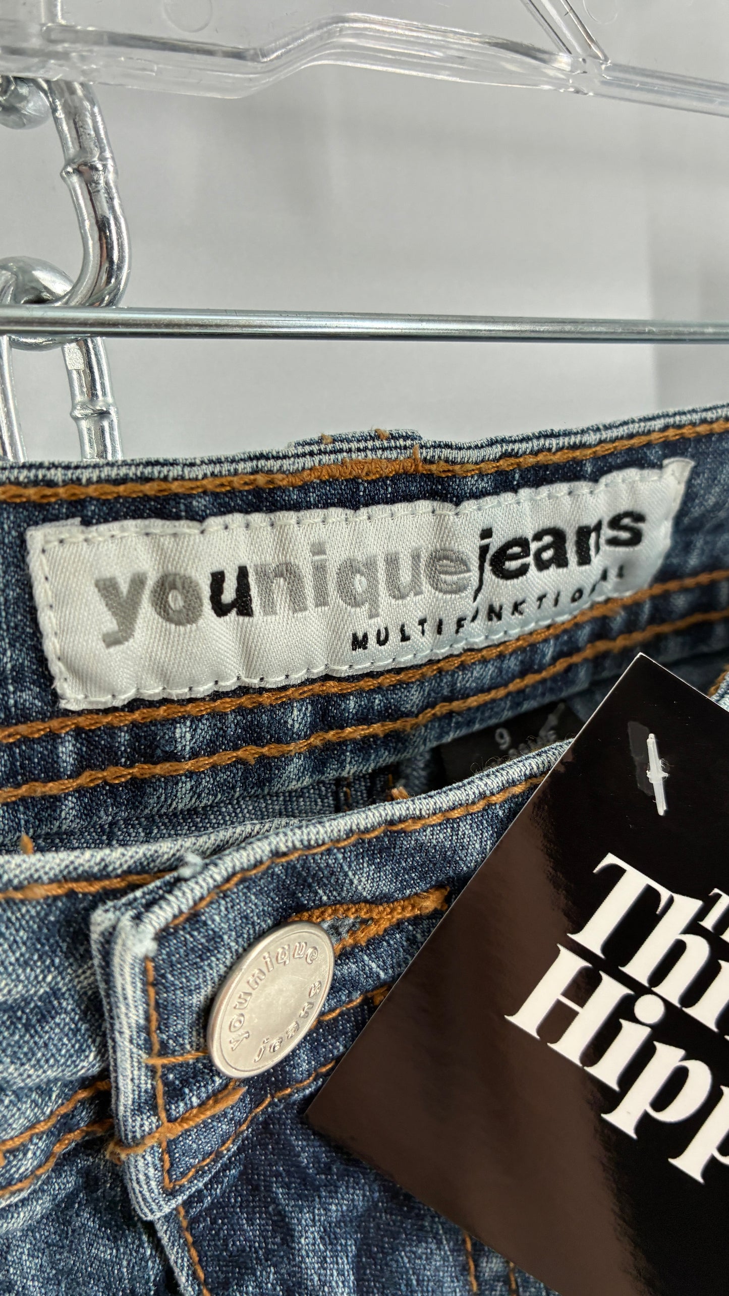 Vintage YOUNIQUE JEANS Low Rise Pocket Side Kicklfares (9)