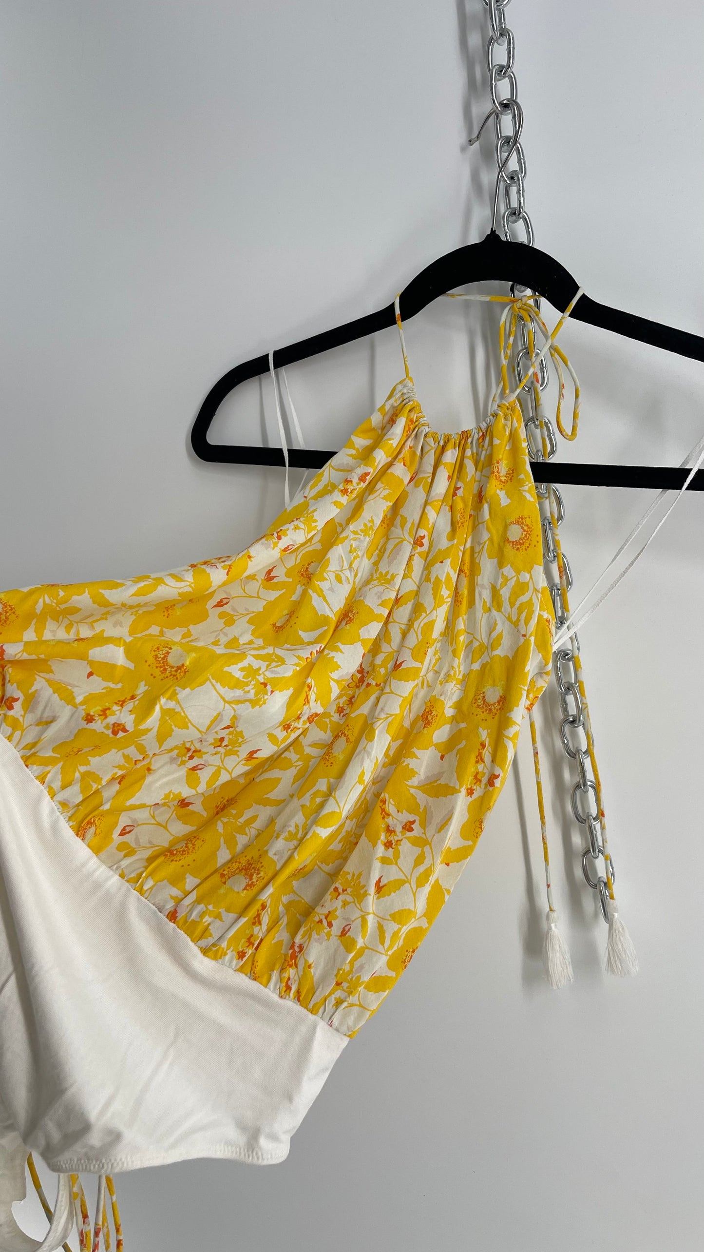 Intimately Free People Yellow Floral Bodysuit (Medium)