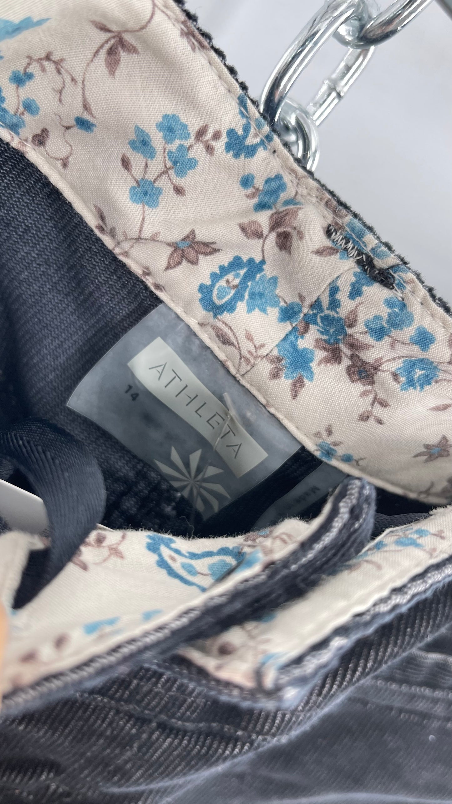 Athleta Black Flare Corduroy Pants (Size 14/L)