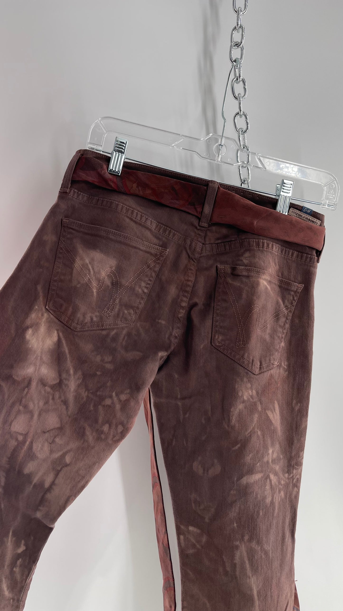 Custom Brown Tie Side Bell Bottom Kick Flare Pants (27)
