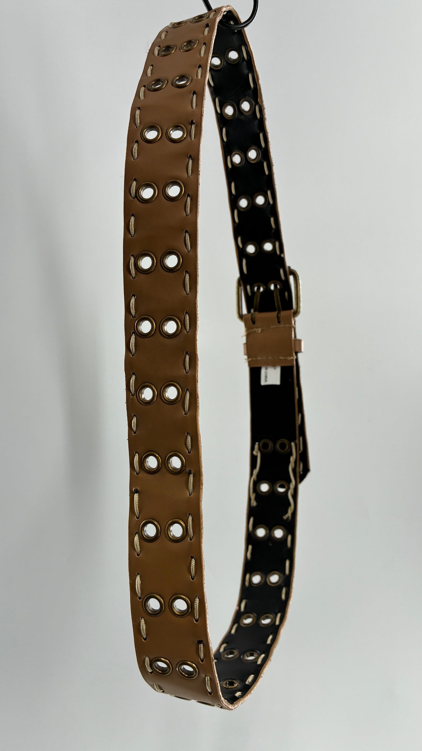 Vintage Grommet, Side Stitch Belt