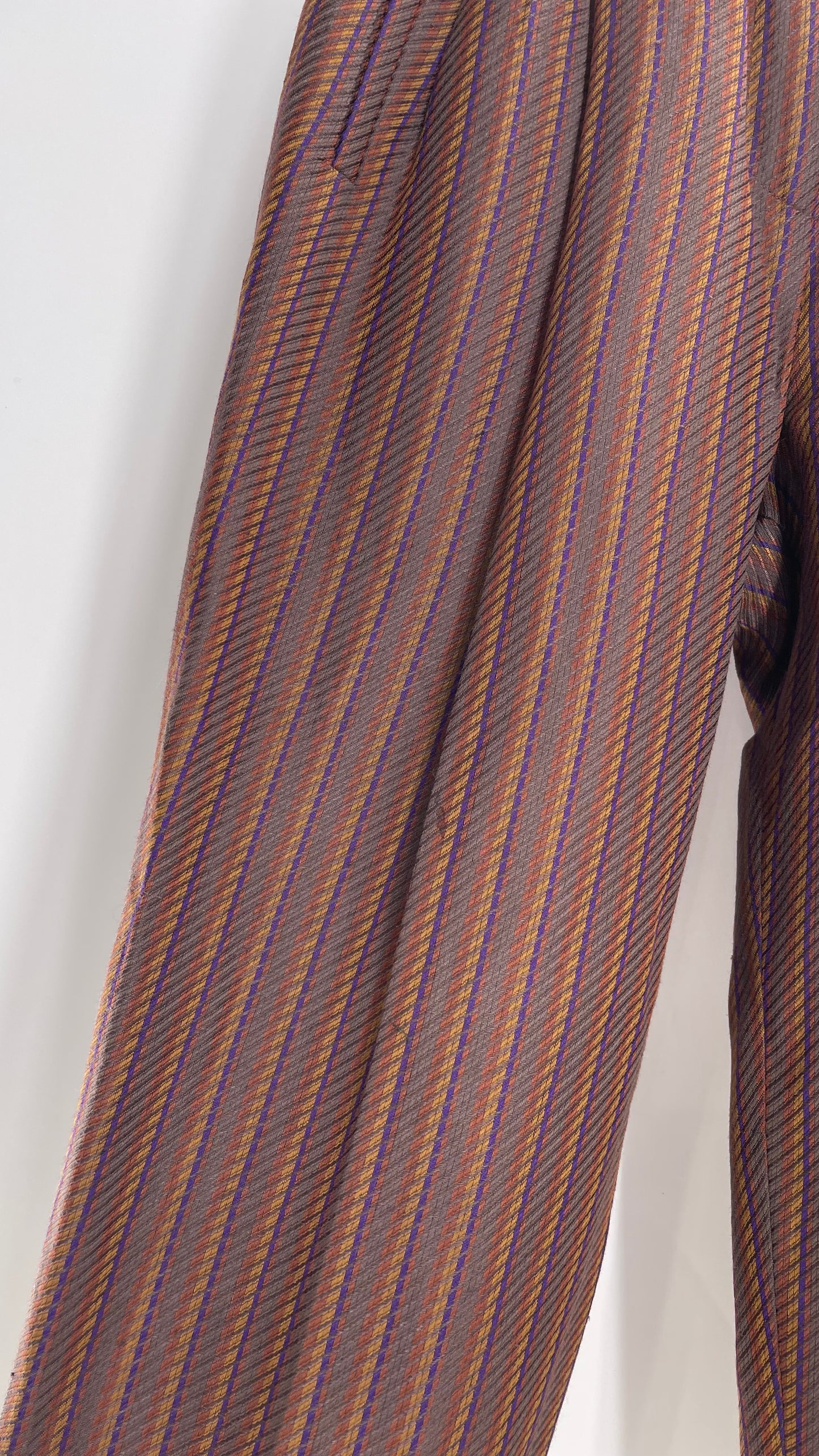 Vintage High Waisted Striped Trouser (2)