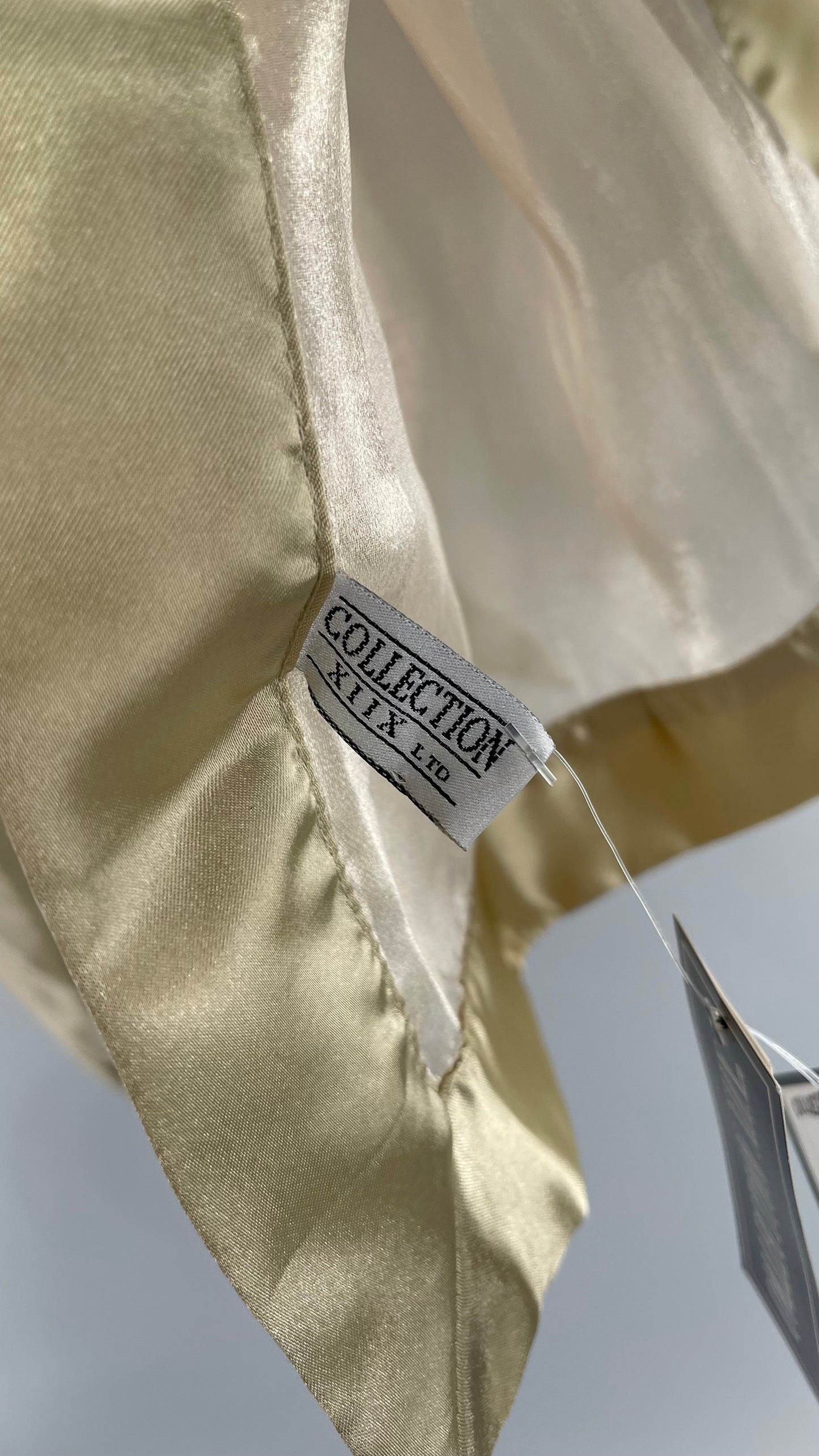 Deadstock Vintage Gold Voile Scarf with Tags Attached