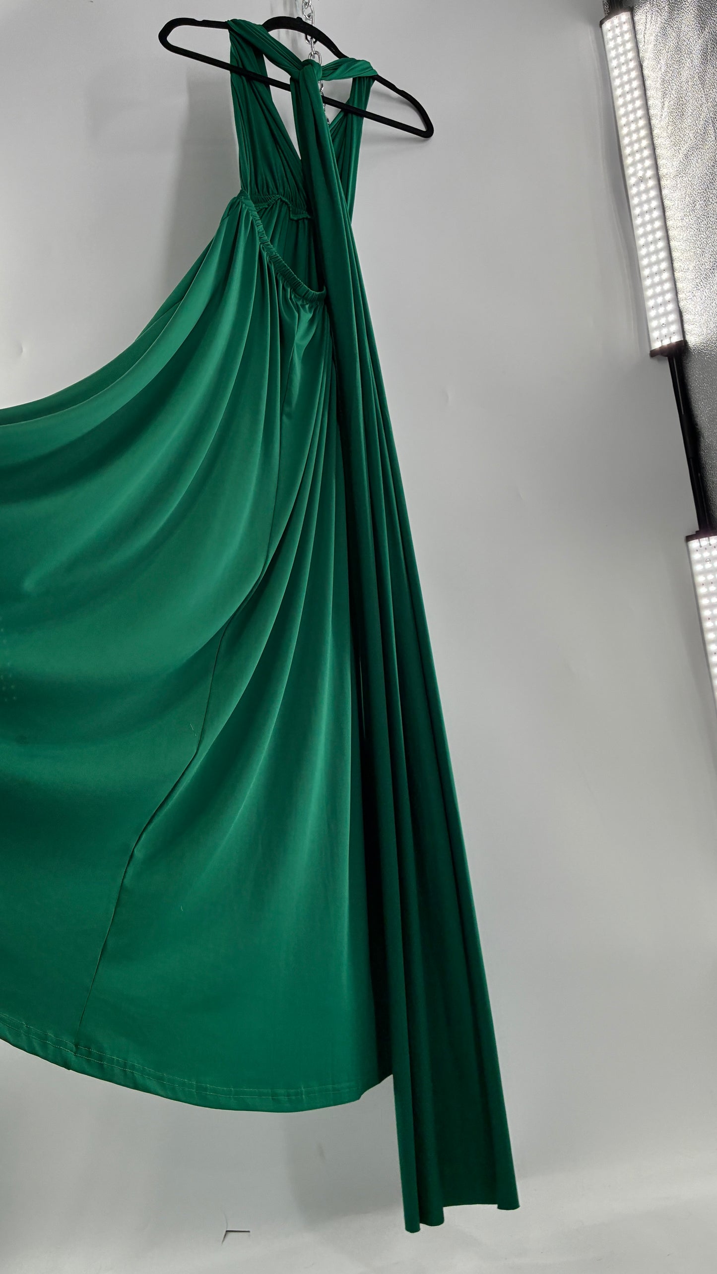 IBTOM CASTLE Forest Green Lycra Multi-Way Convertible Maxi (S)