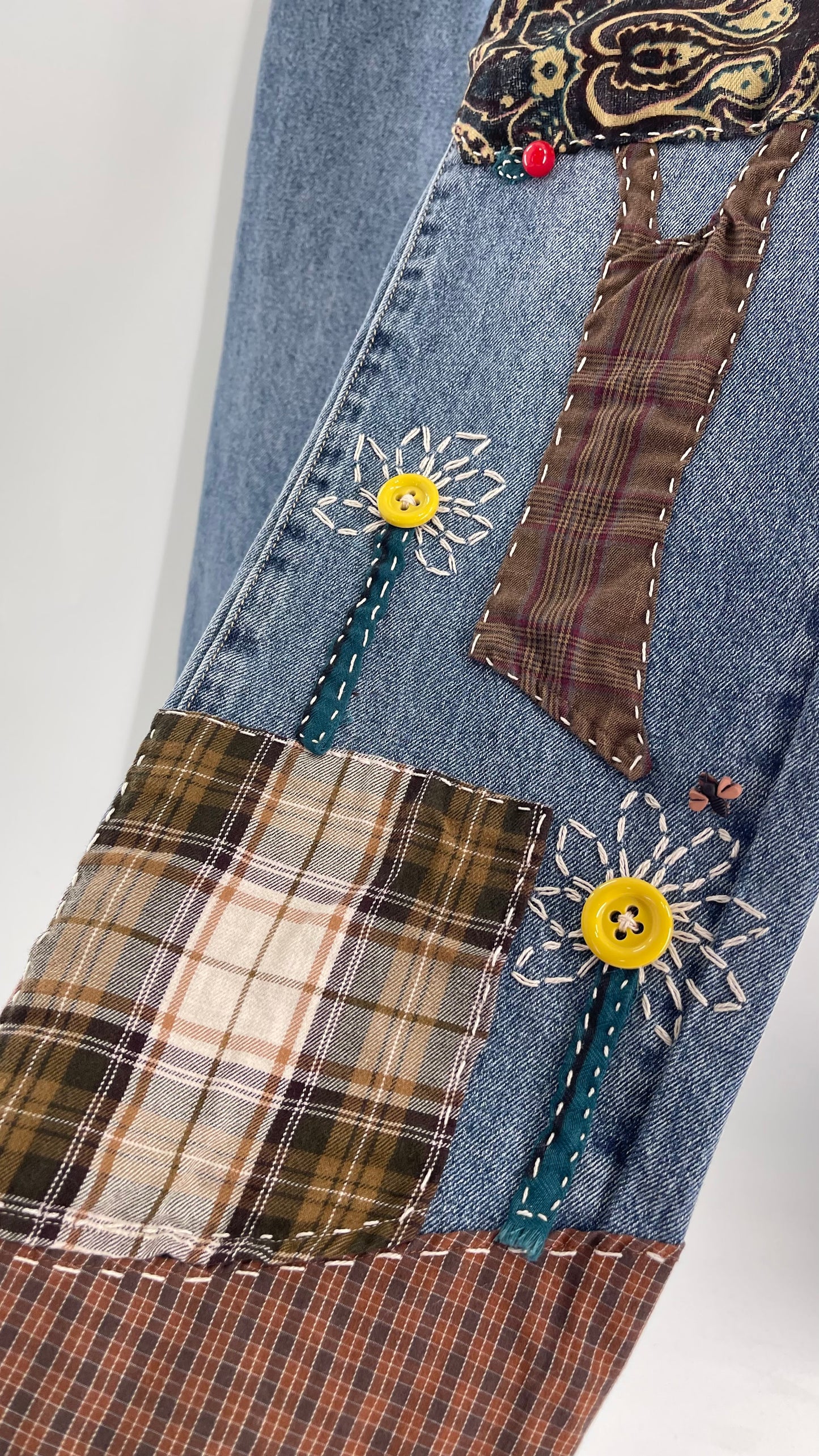 CUSTOM Hand Made Hand Sewn Patchwork Sun Dazed Denims (26)