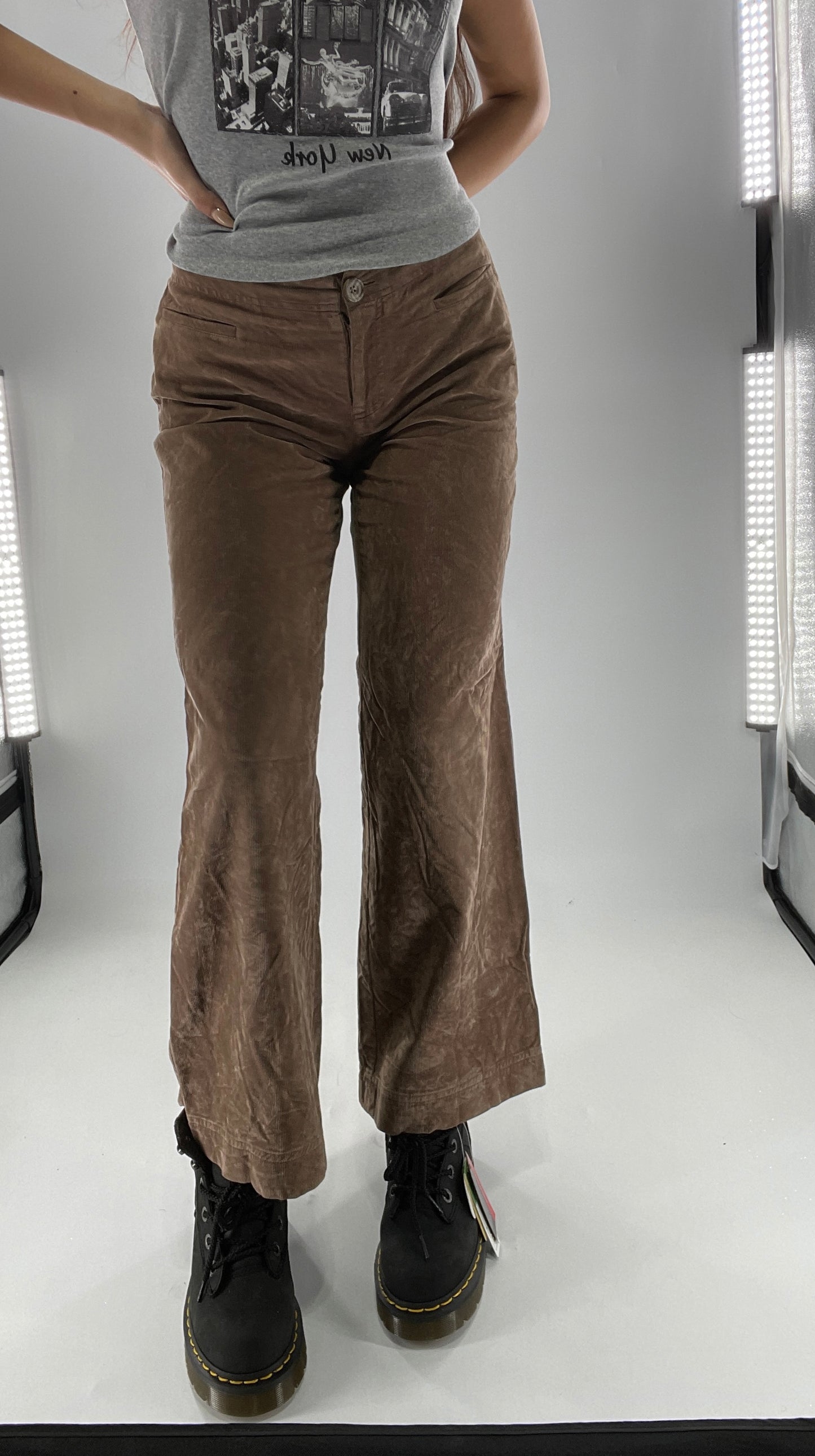 Vintage Crushed Corduroy Cropped Straight Leg Trouser J JILL (2P)