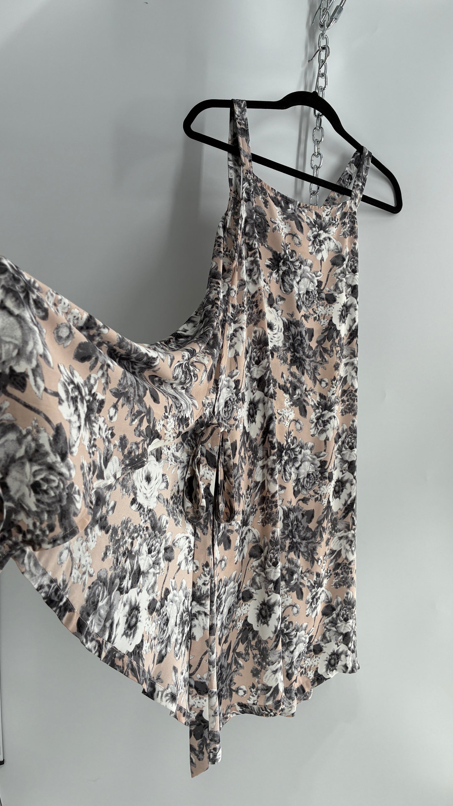 Free People Intimately - Grey Flower Pattern Midi Dress (Size XS)