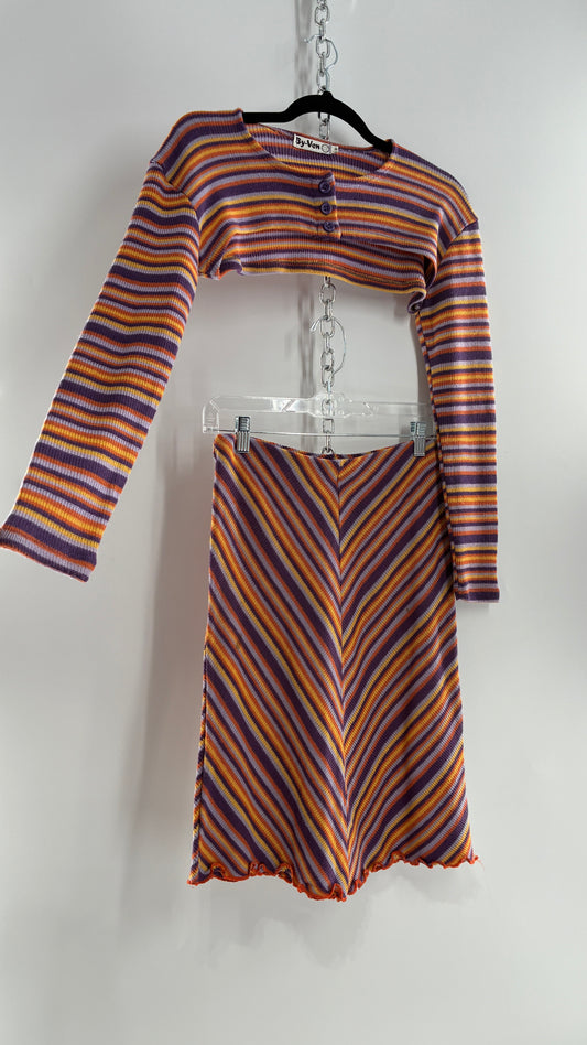 Vintage By-Ven Knit Skirt and Shrug Set (Small)