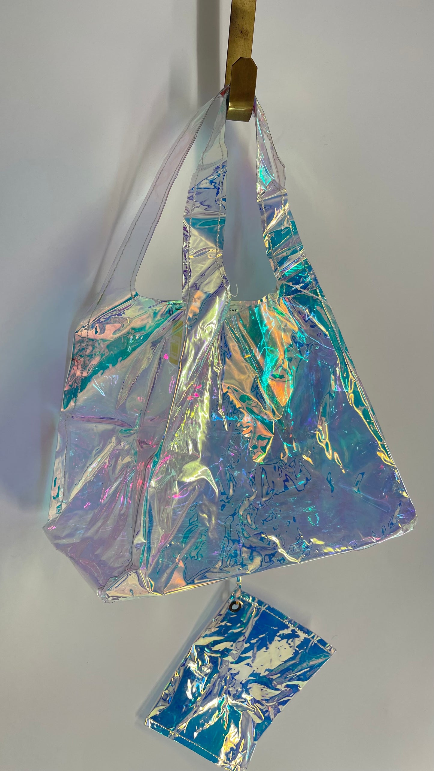 Free People Movement Iridescent Color Changing Tote Bag and Pouch Set