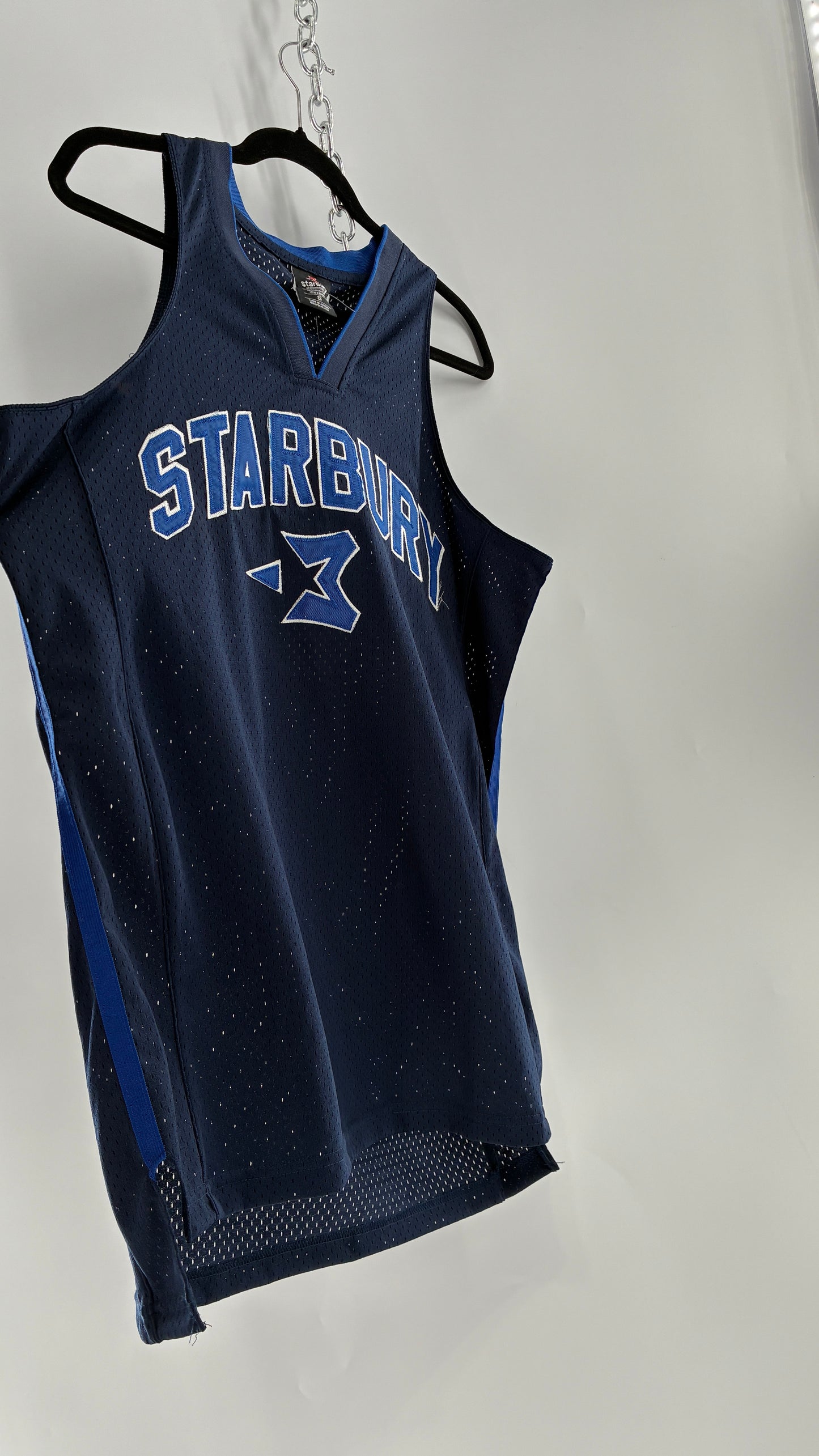 Deadstock Vintage STARBURY Navy Blue Jersey with Tags (Small)