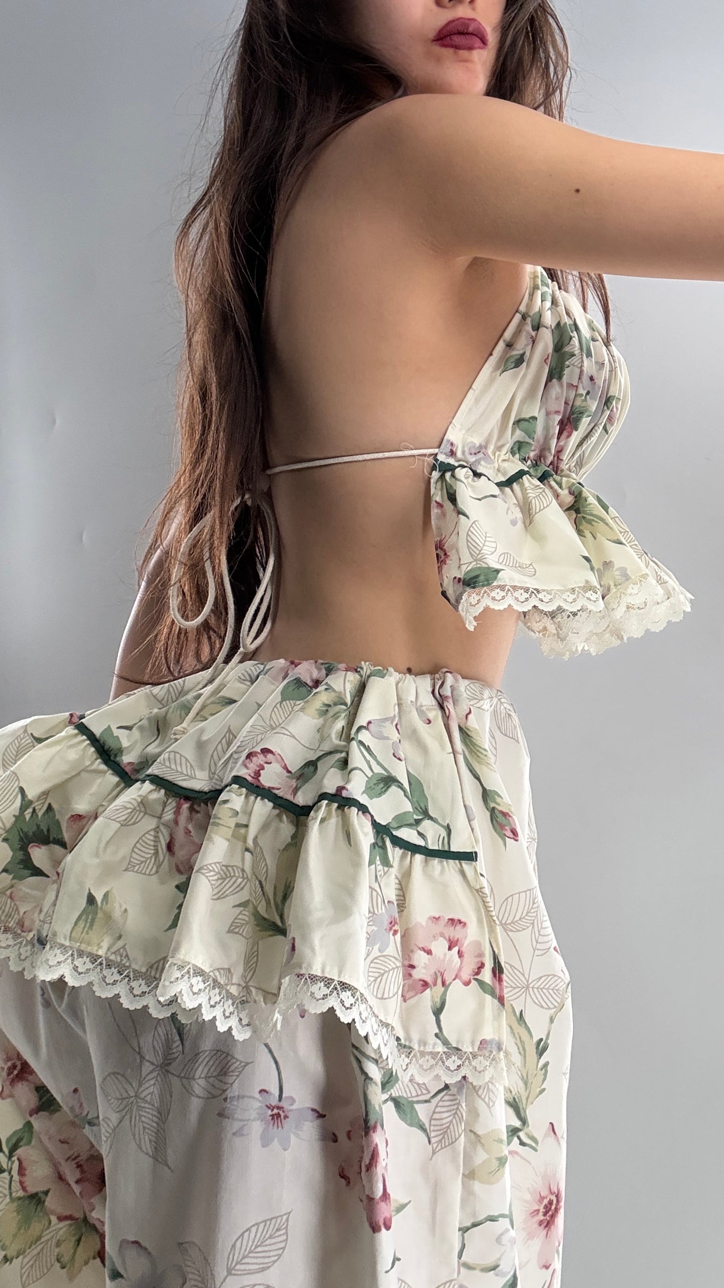 Vintage Floral Handmade Two Piece Play Set (XS-M)