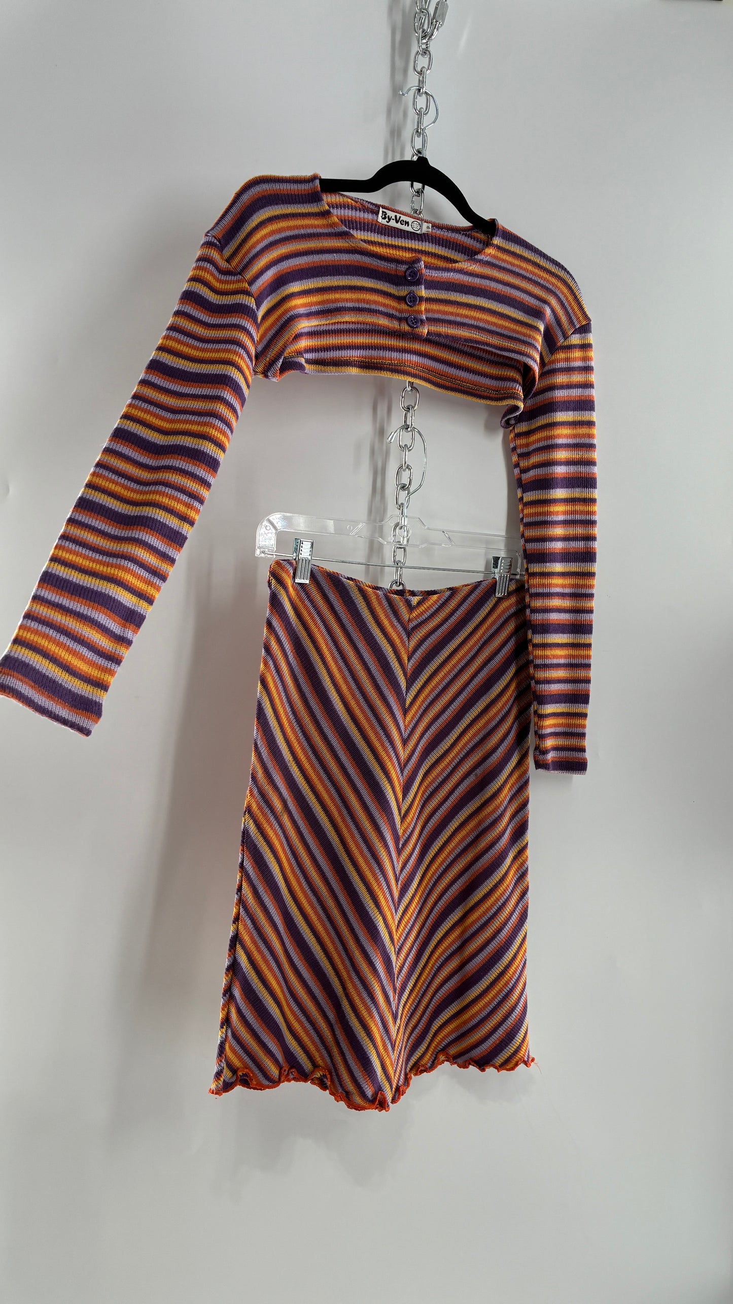 Vintage By-Ven Knit Skirt and Shrug Set (Small)