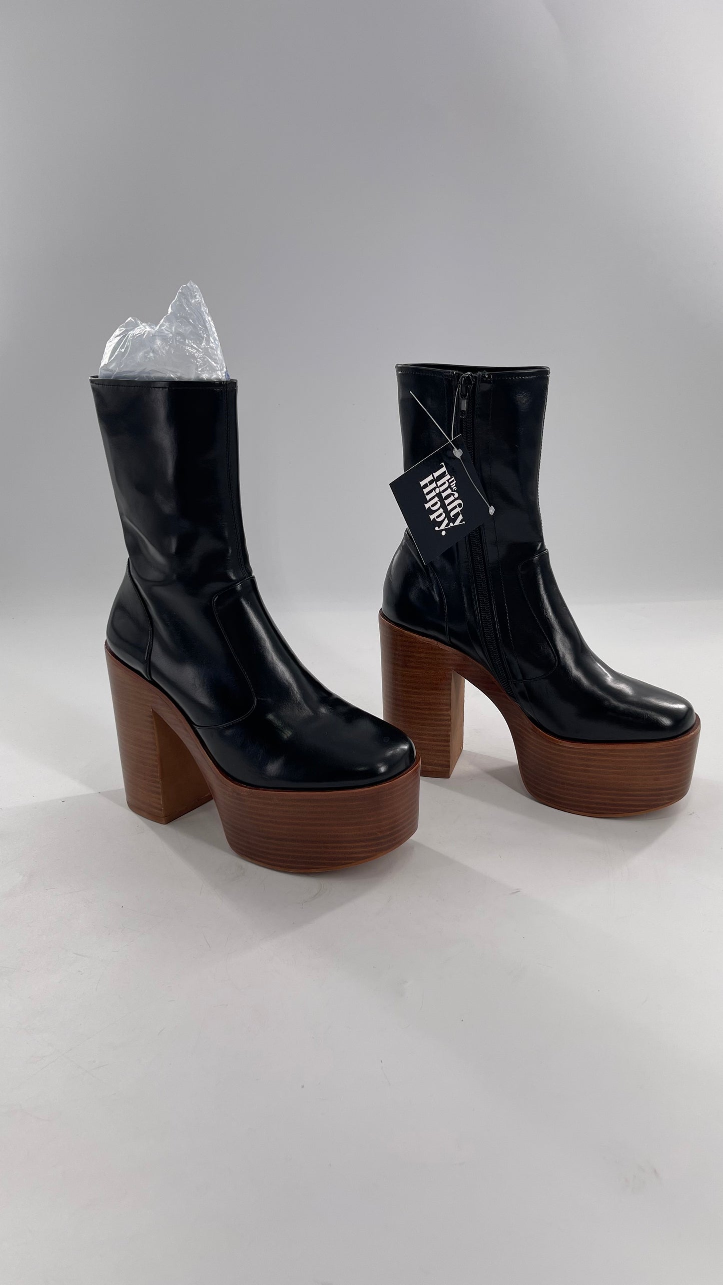 Jeffrey Campbell Mexique Black Boot with Platform And Chunky Wooden Heel (8)