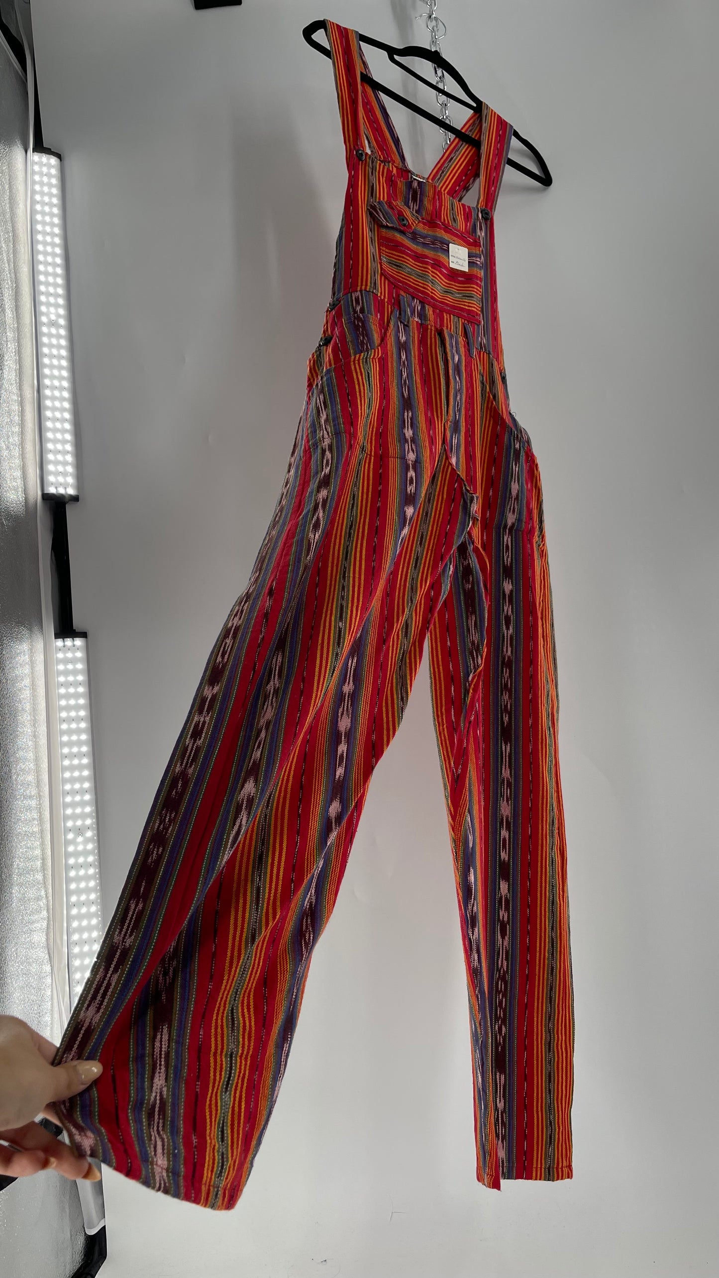 Vintage Red Baja 1970s Guatemalan Overalls (Medium)