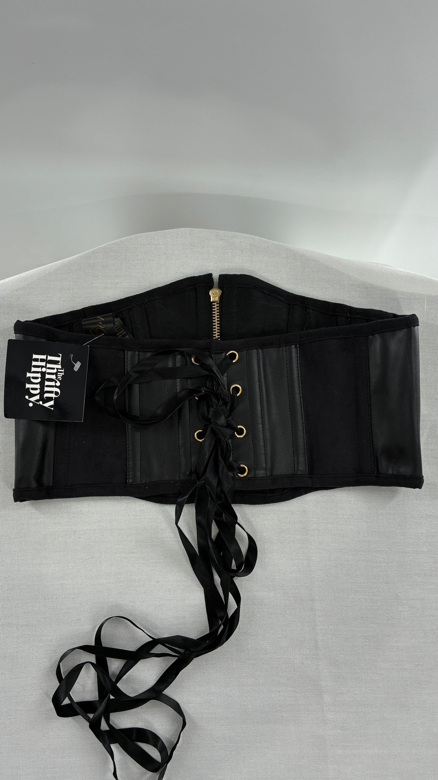 Vintage BACI Lingerie Corseted Zip Front Belt with Boning (Large)