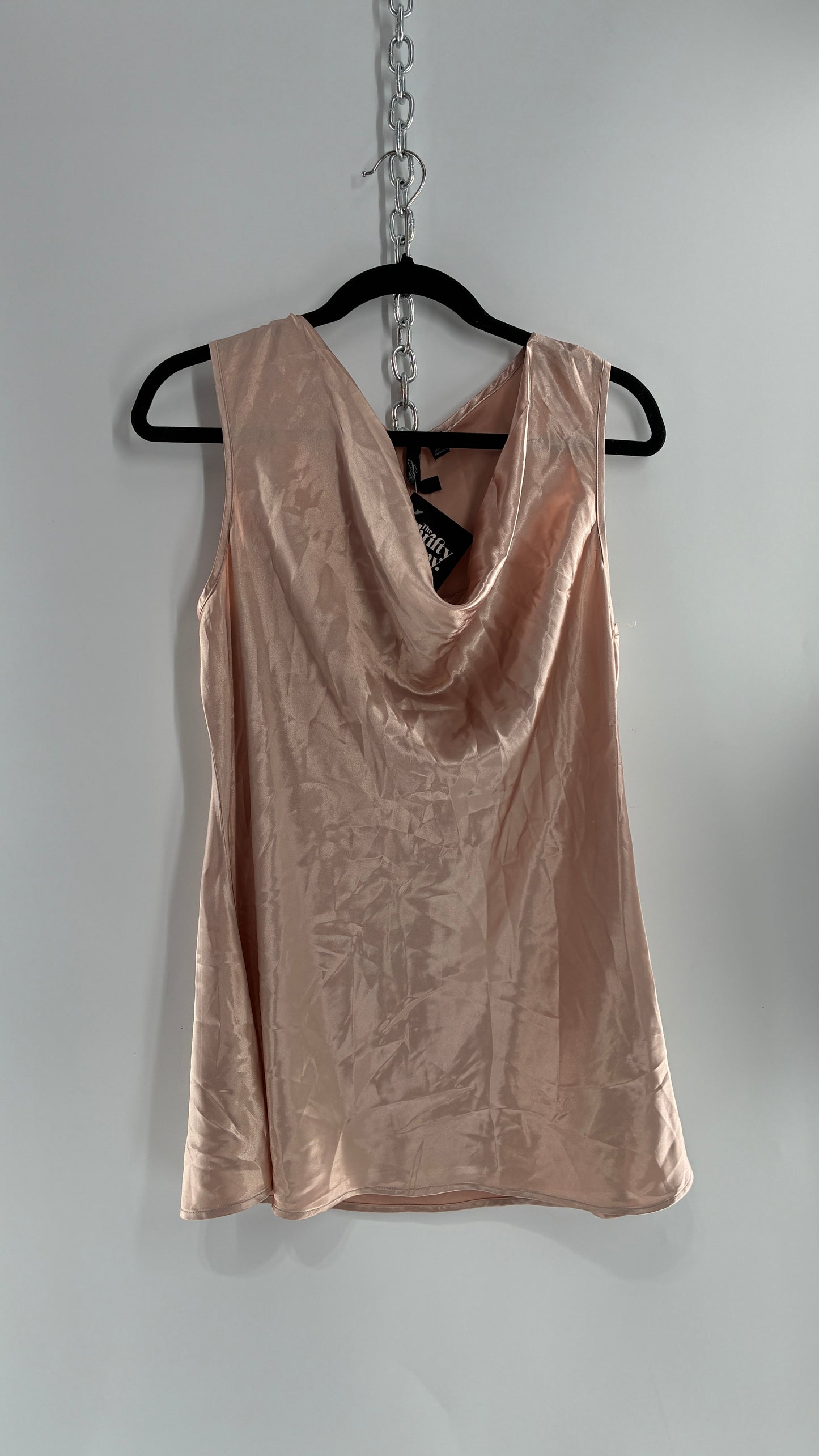 Vintage MILANO Champagne Cowl Neck Camisole (Large)