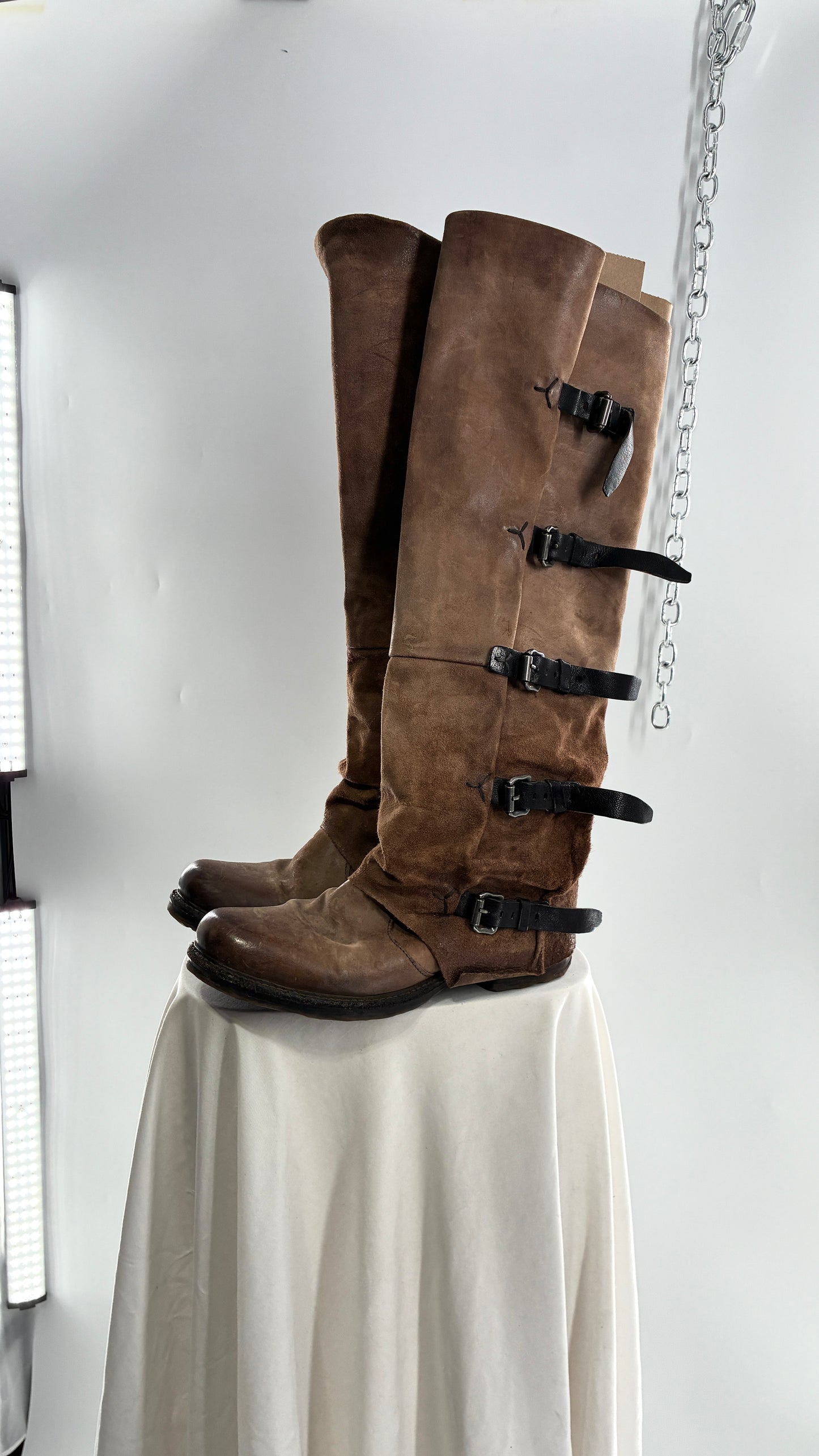 Tatum Over the Knee AS98 Distressed Worn Boots (41)