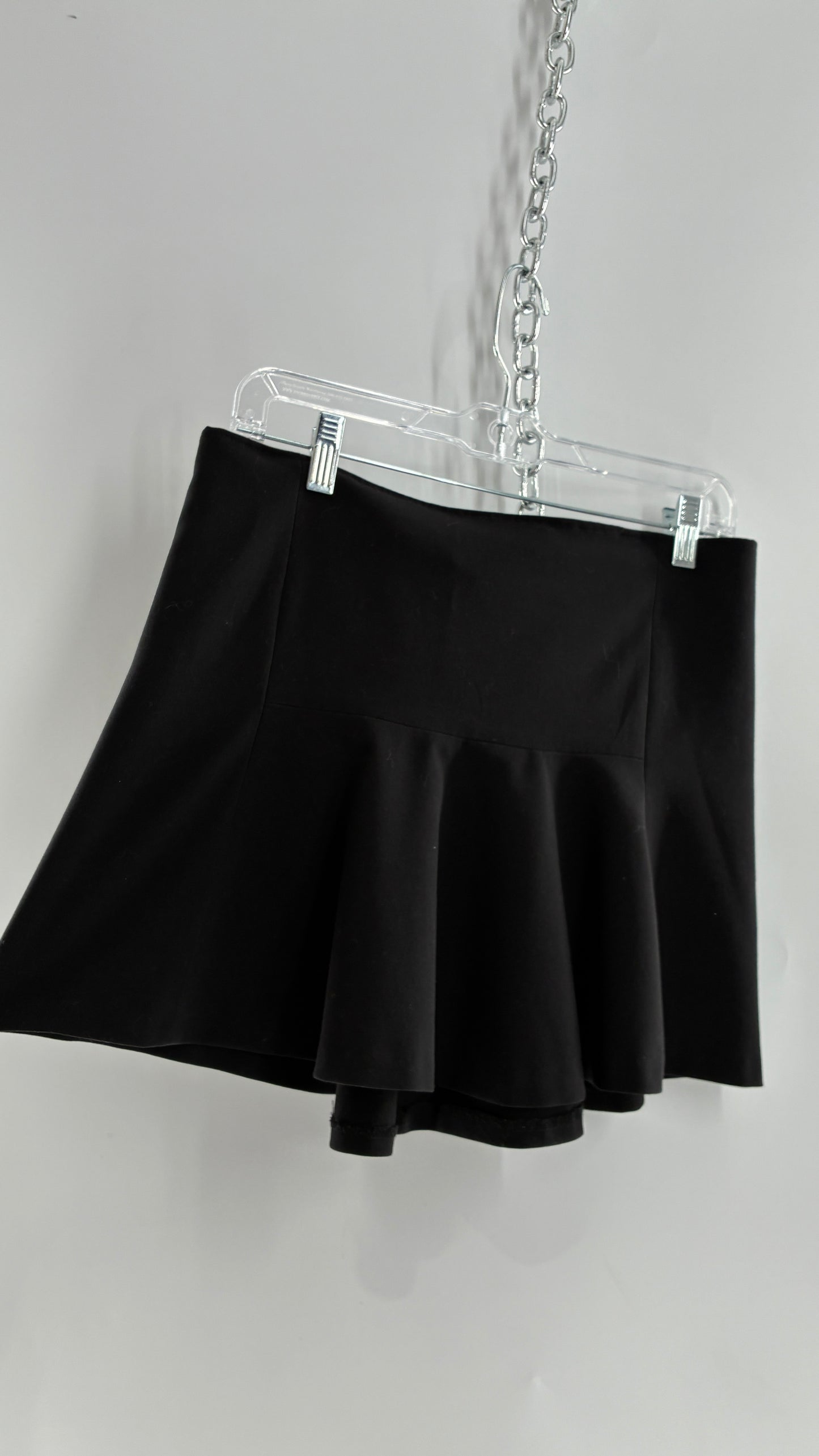 Vintage MARKS & SPENCER Suit Set with Black Linen Blend Blazer and Upcycled Mini Skirt with Corset Backing (14/M)