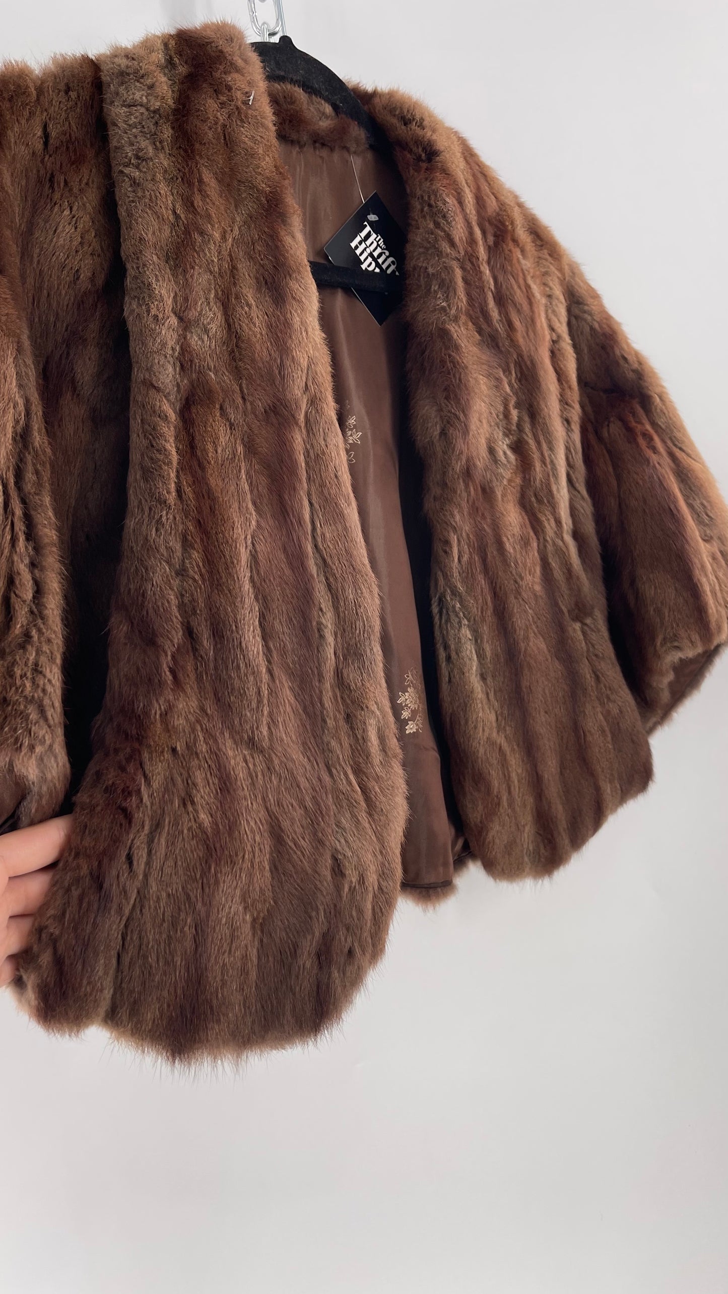 Vintage Brown Multi-toned Cape (One Size)