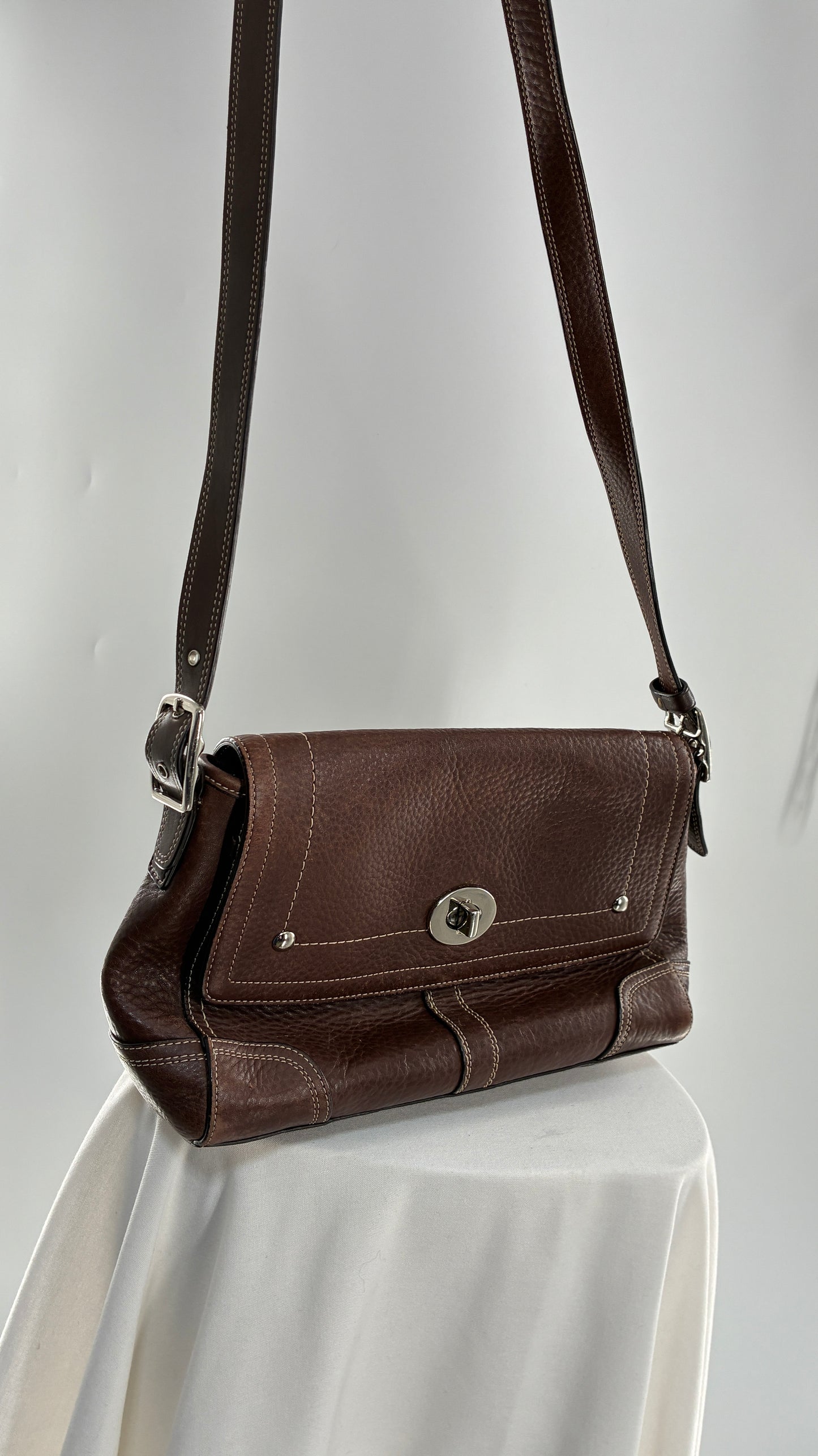 Vintage COACH Hamilton Brown Leather Crossbody