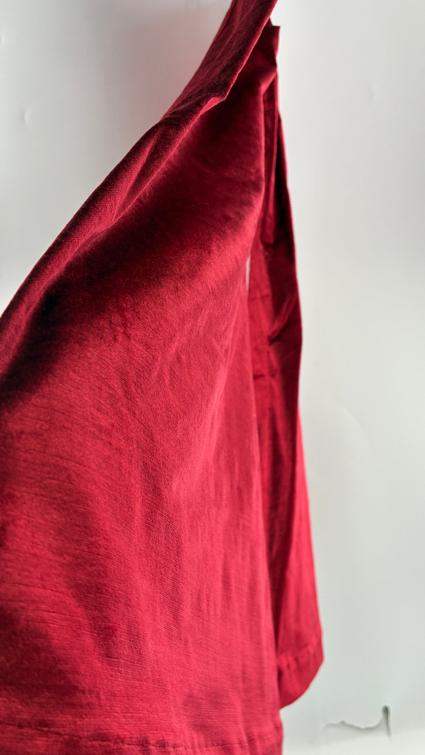 Free People Red Velvet Walk with You Kick Flare Hot Pants (2)