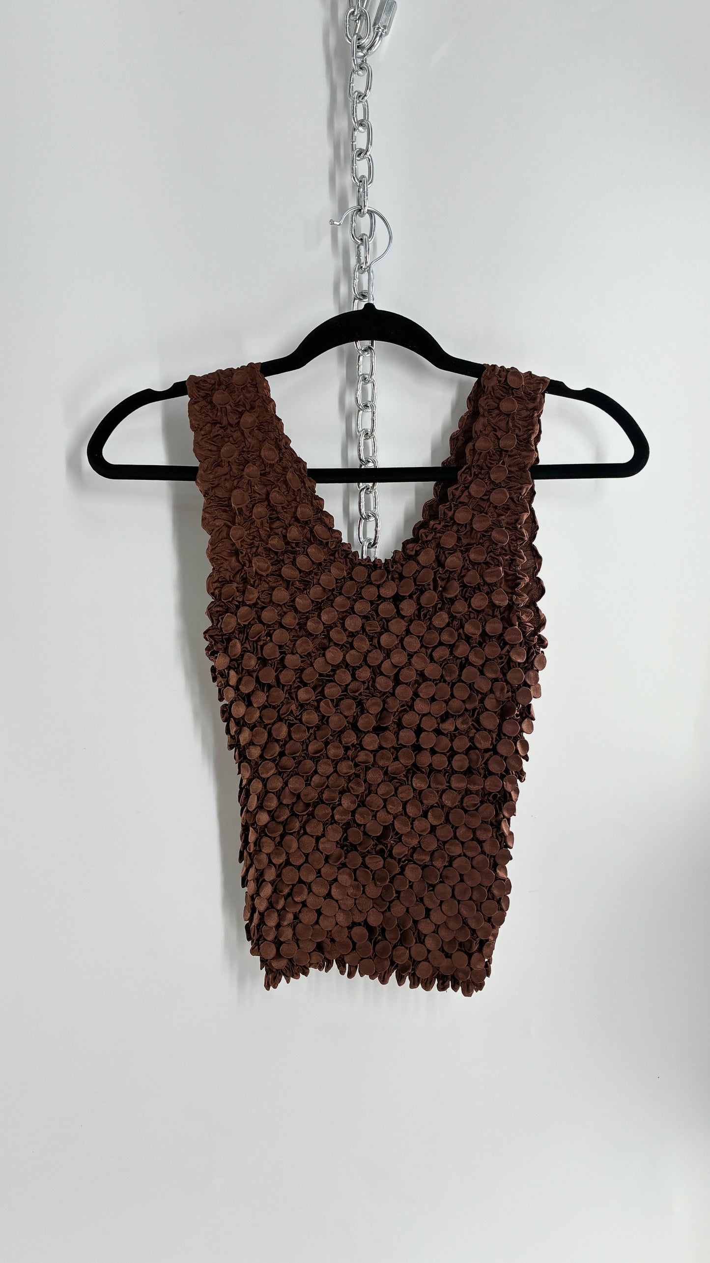 Vintage 1990s Brown Textured Popcorn Camisole (OS)