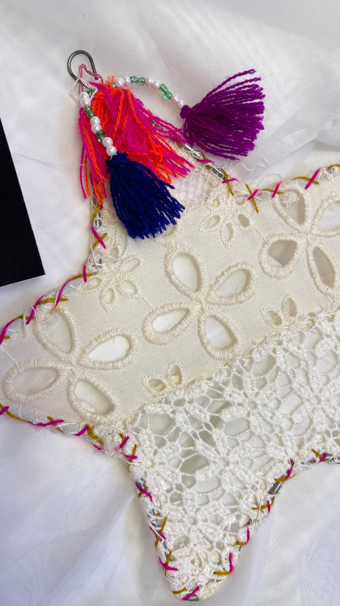 Free People Lace + Eyelet Embroidered Star Hanging Decor Ornament
