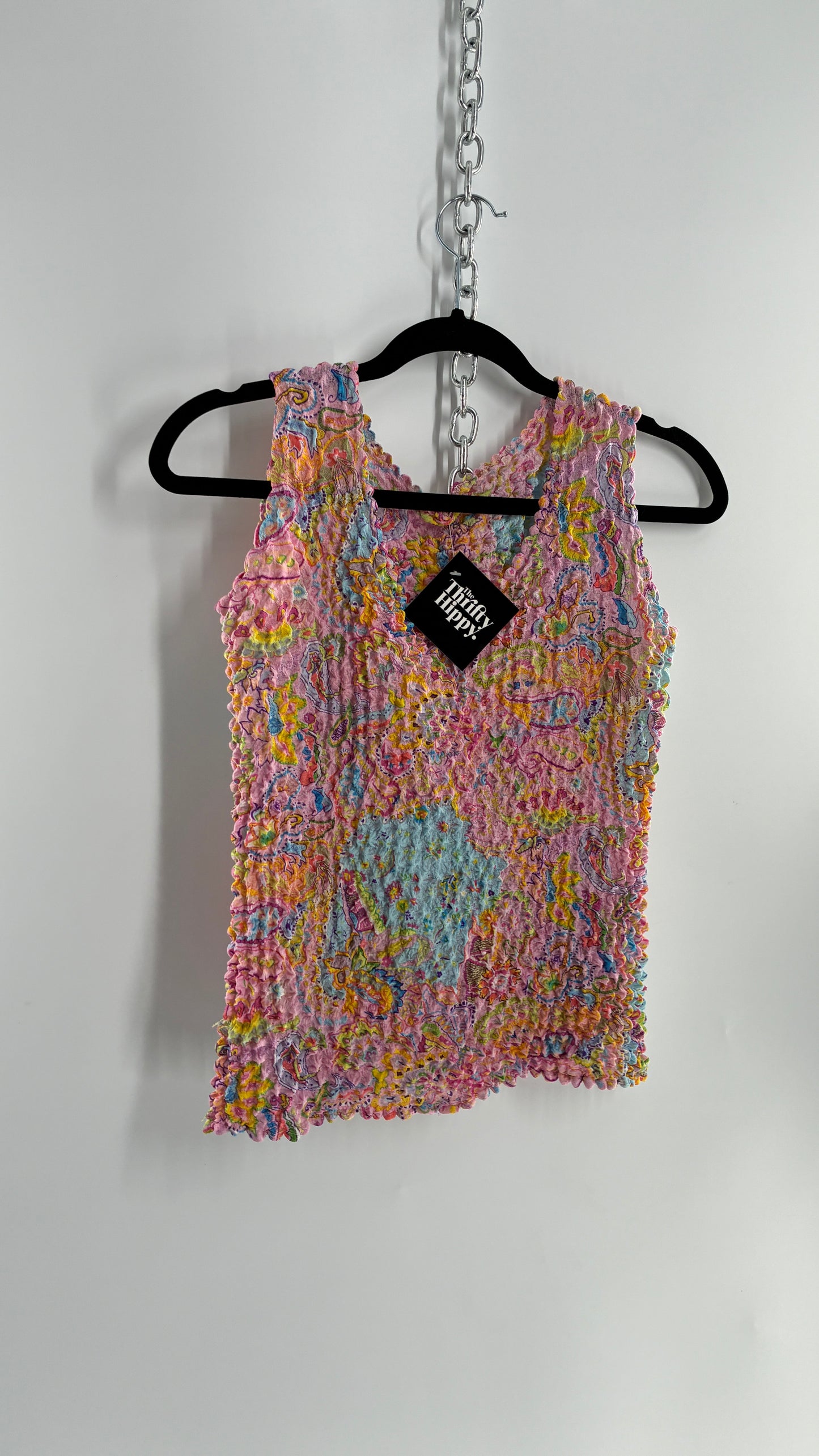 Vintage 1990s Patterned Popcorn Camisole (One Size)