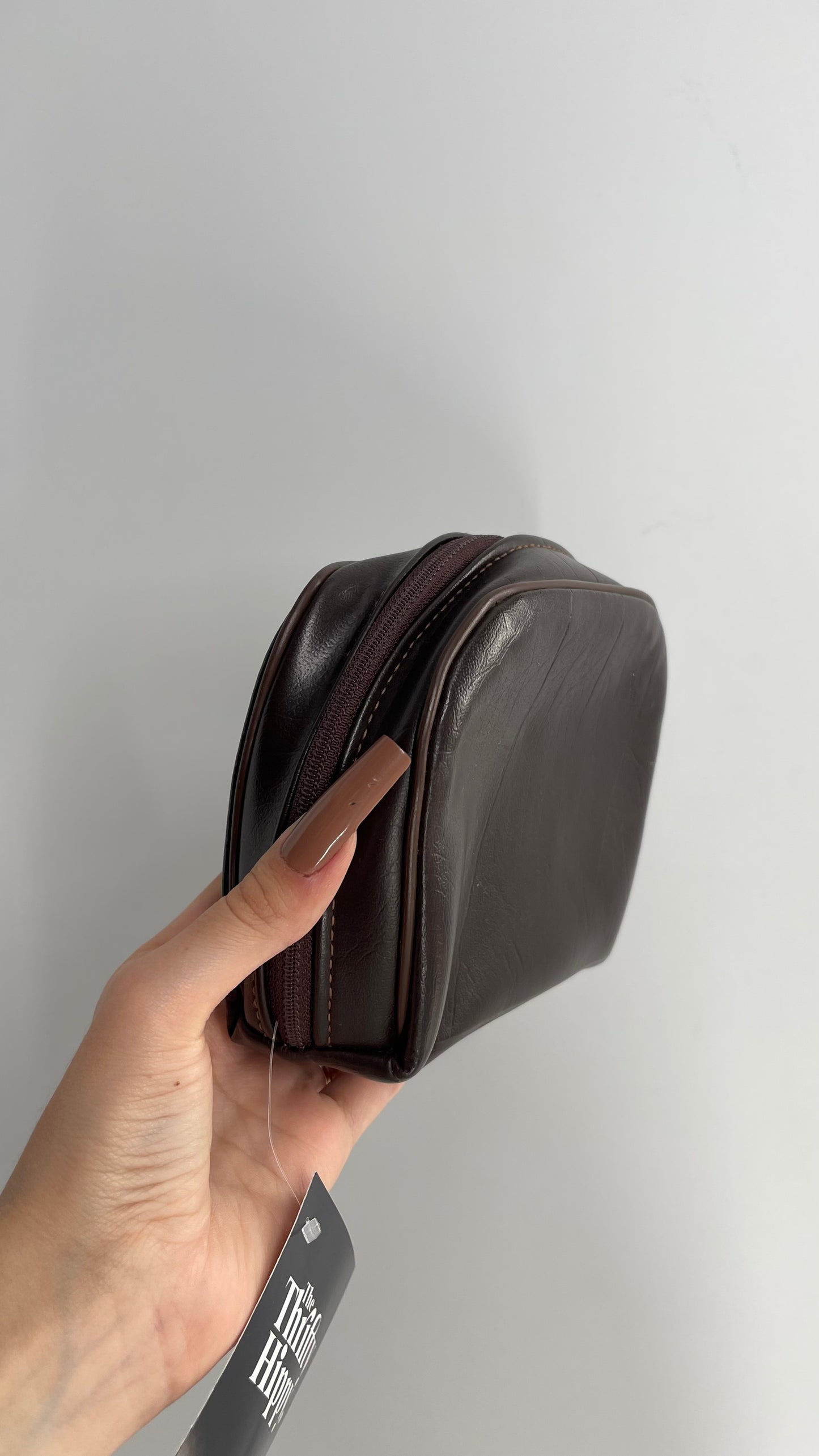 Vintage Dark Brown Leather Pouch