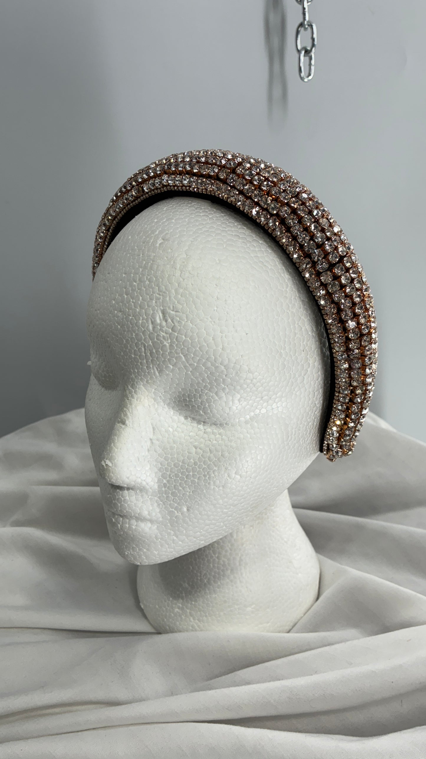 Rhinestone Encrusted Gold Headband