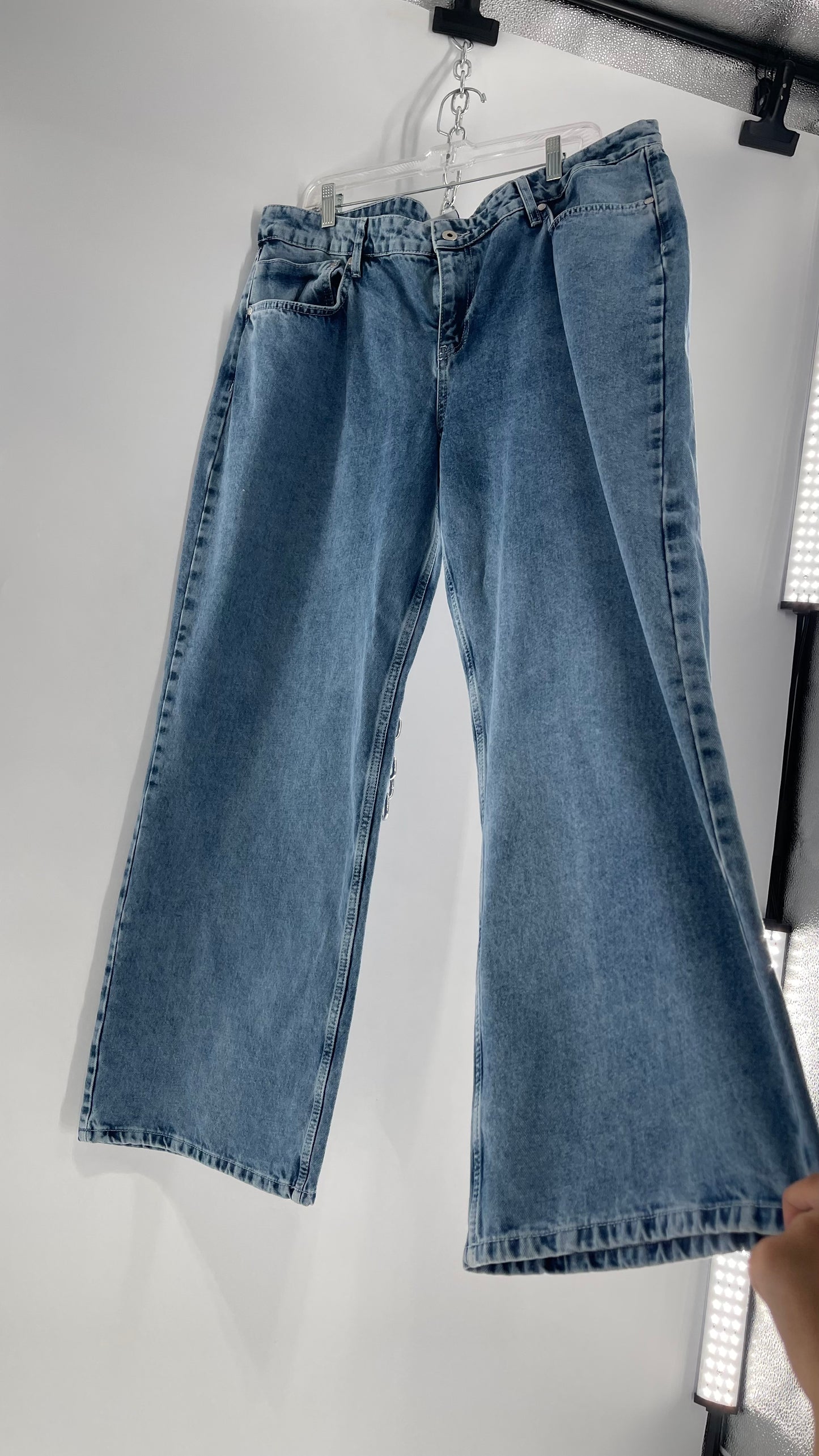 Ragged Priest Light Wash Straight Leg Jeans (36)