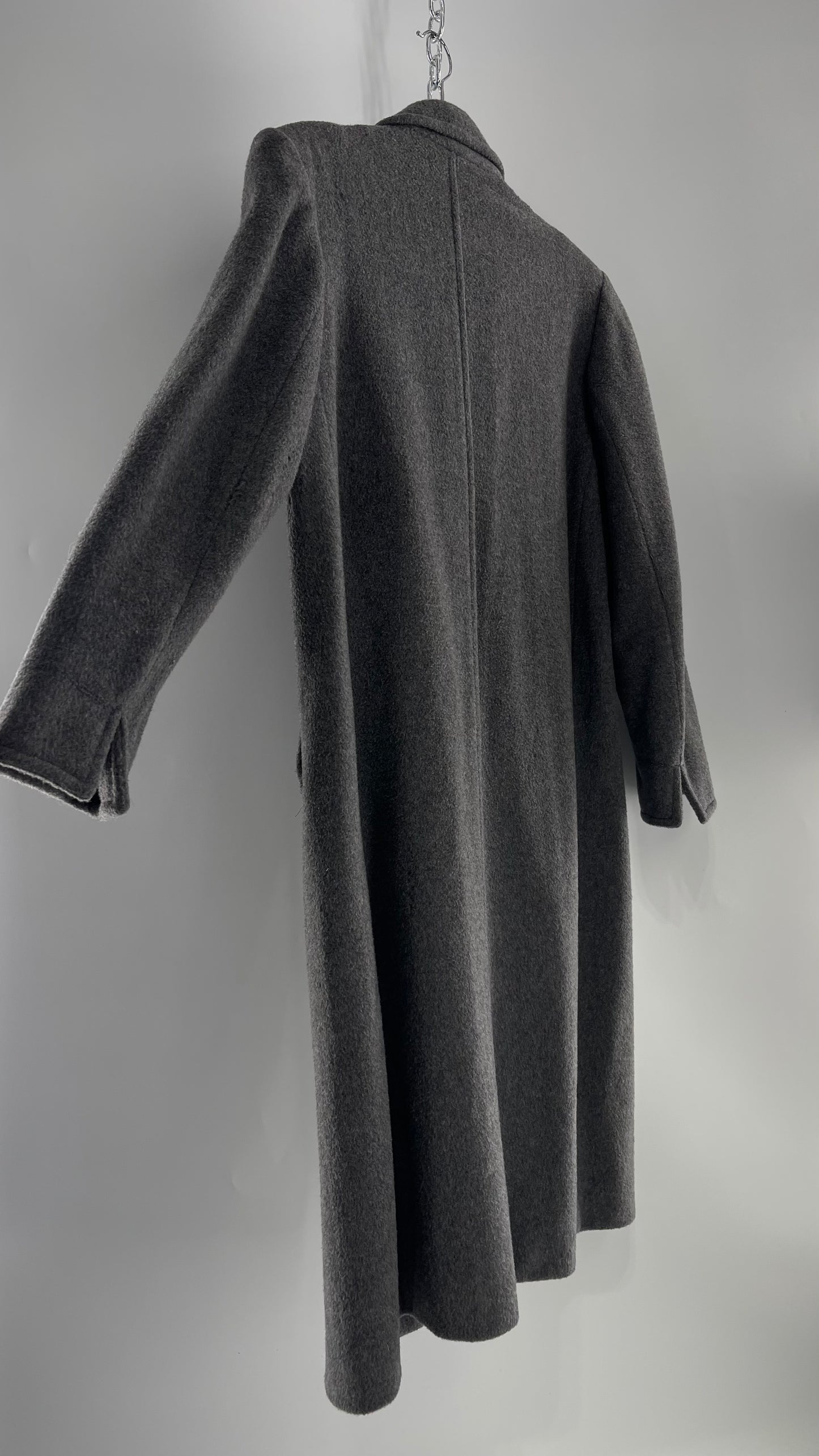 Vintage Grey Coat 35% Cashmere/ 50% Wool (C) (5/6)