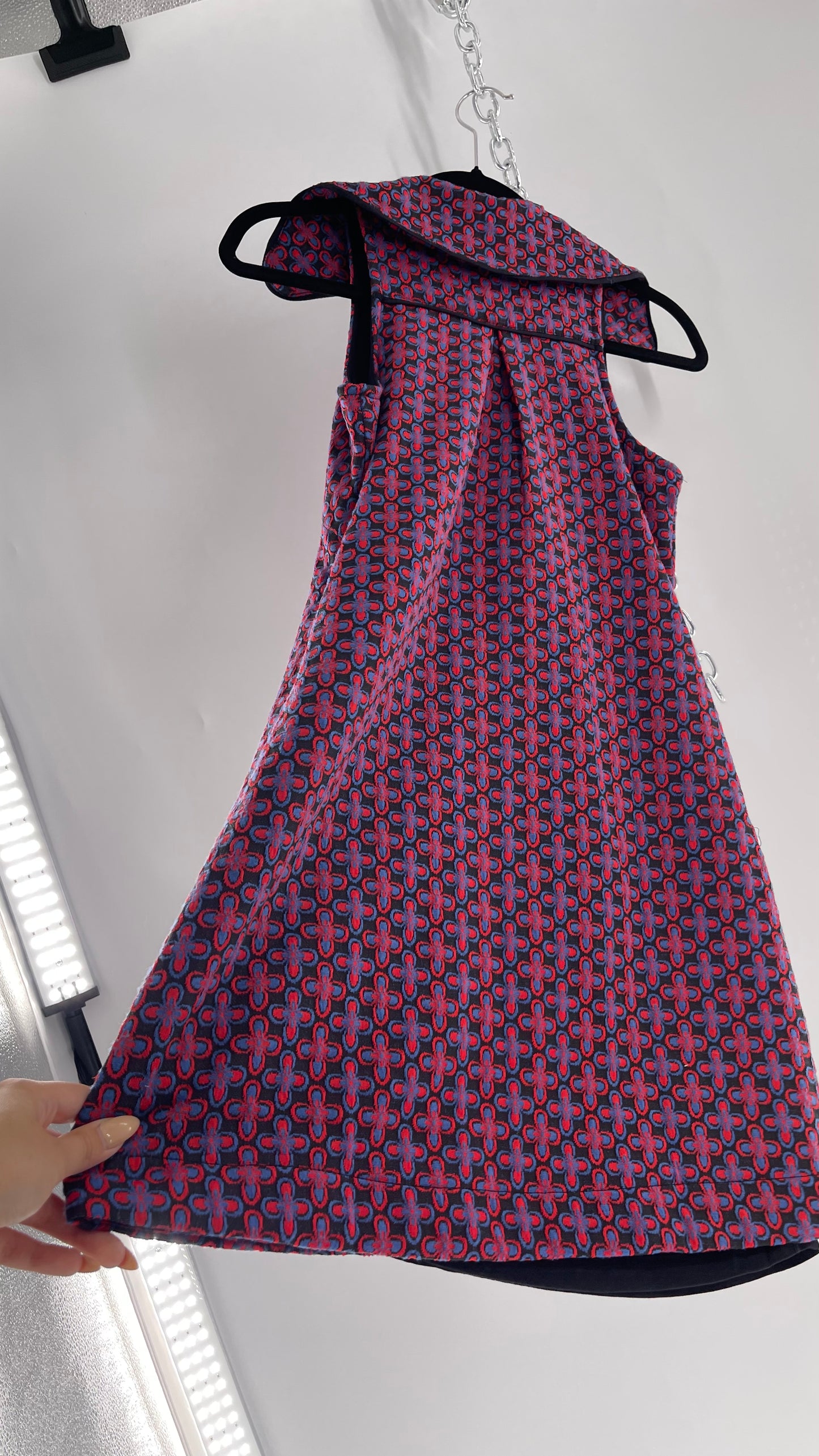 Maeve Anthropologie 1970s Retro Collared Tunic Mini Dress (XXS)