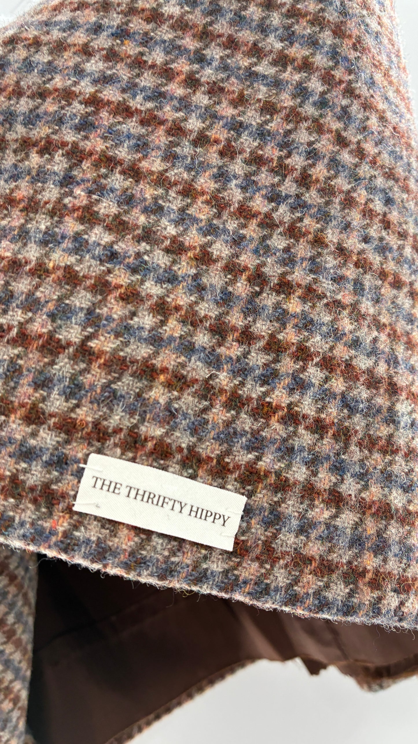 Vintage Suit Set with GOOD WORKS CLOTHING Wool Blend Indigo Plaid Blazer and Upcycled Wool Blend Mini Skirt (6 Petite)