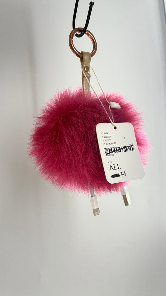 Free People Pom Pom Keychain Ring