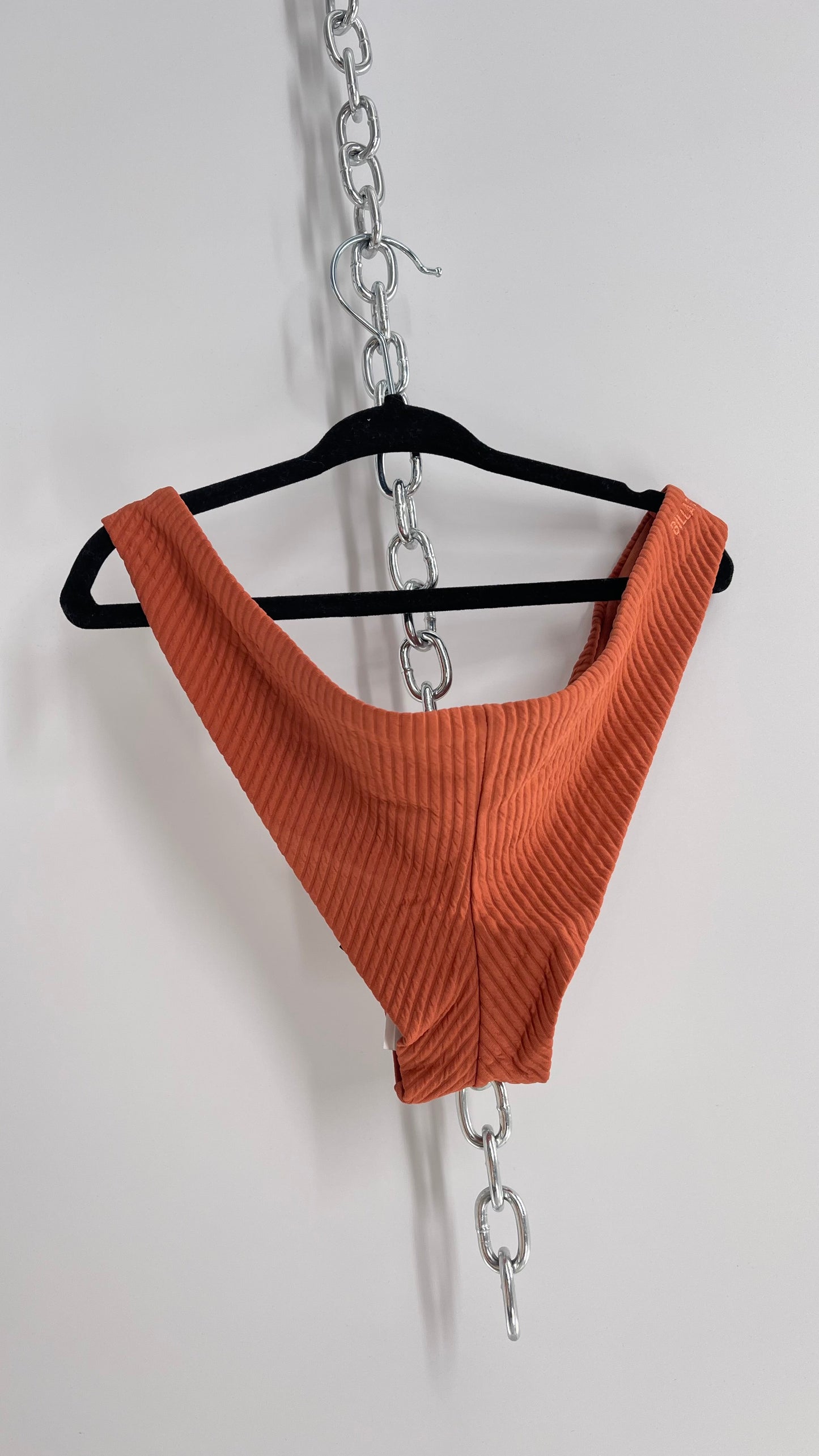 Billabong Cheeky Terracotta Orange Ribbed Swim Bottoms NWOT (Medium)