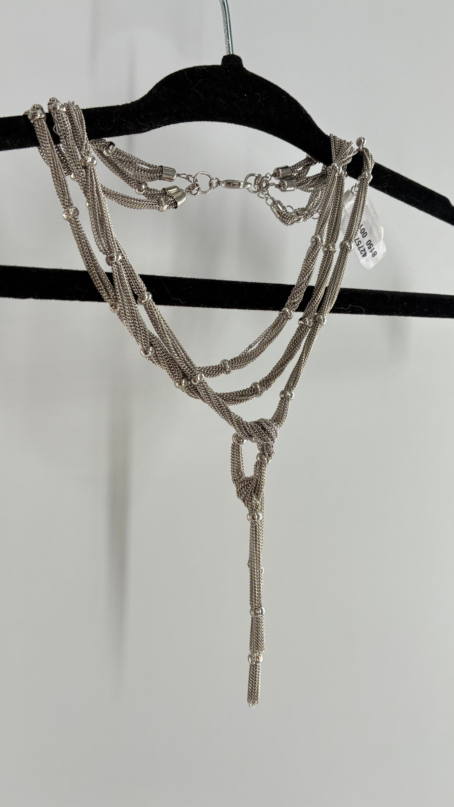 Free People Layered Silver Chain Necklace