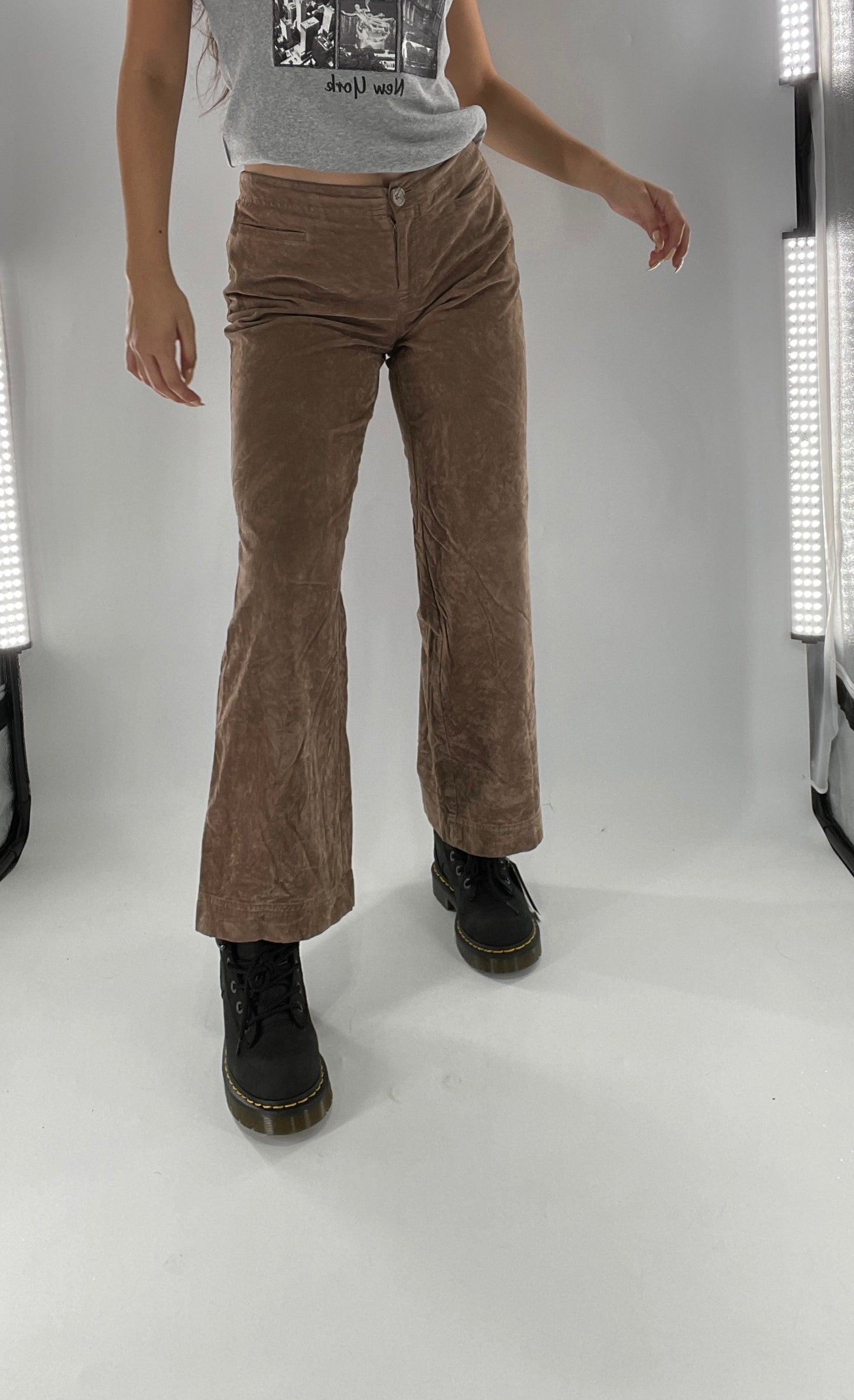 Vintage Crushed Corduroy Cropped Straight Leg Trouser J JILL (2P)