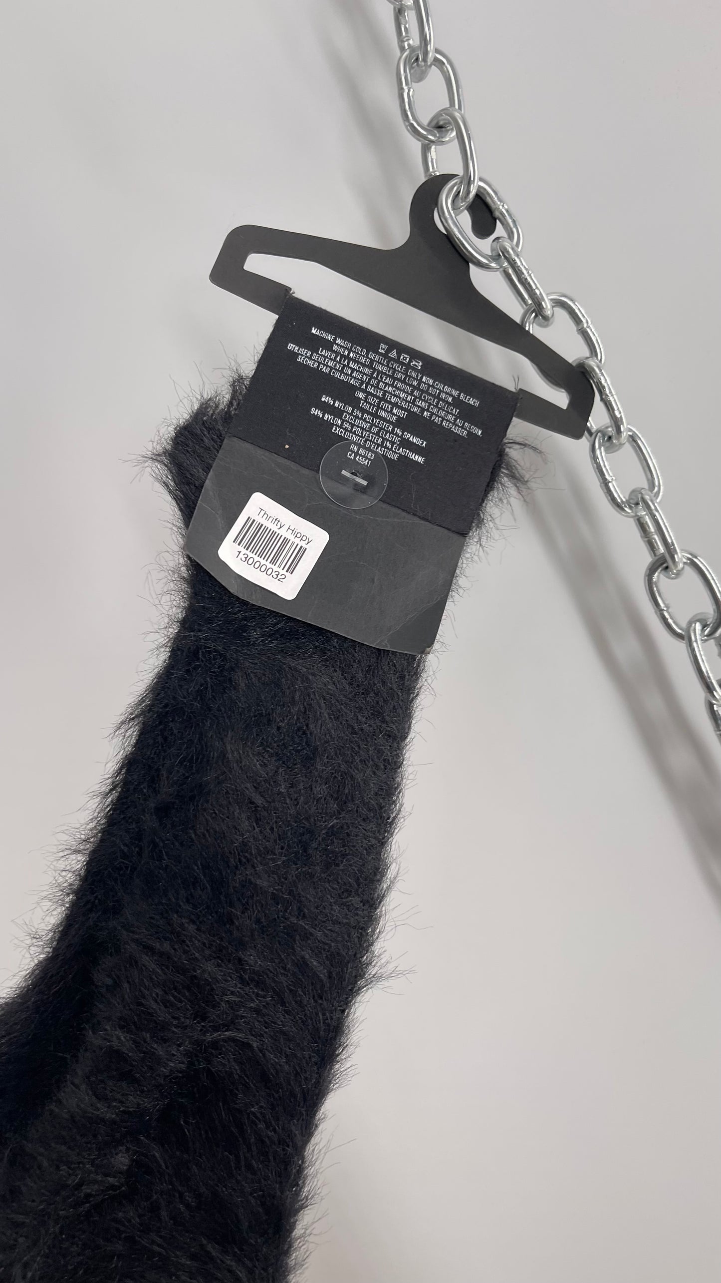 Urban Outfitters Black Fuzzy Socks