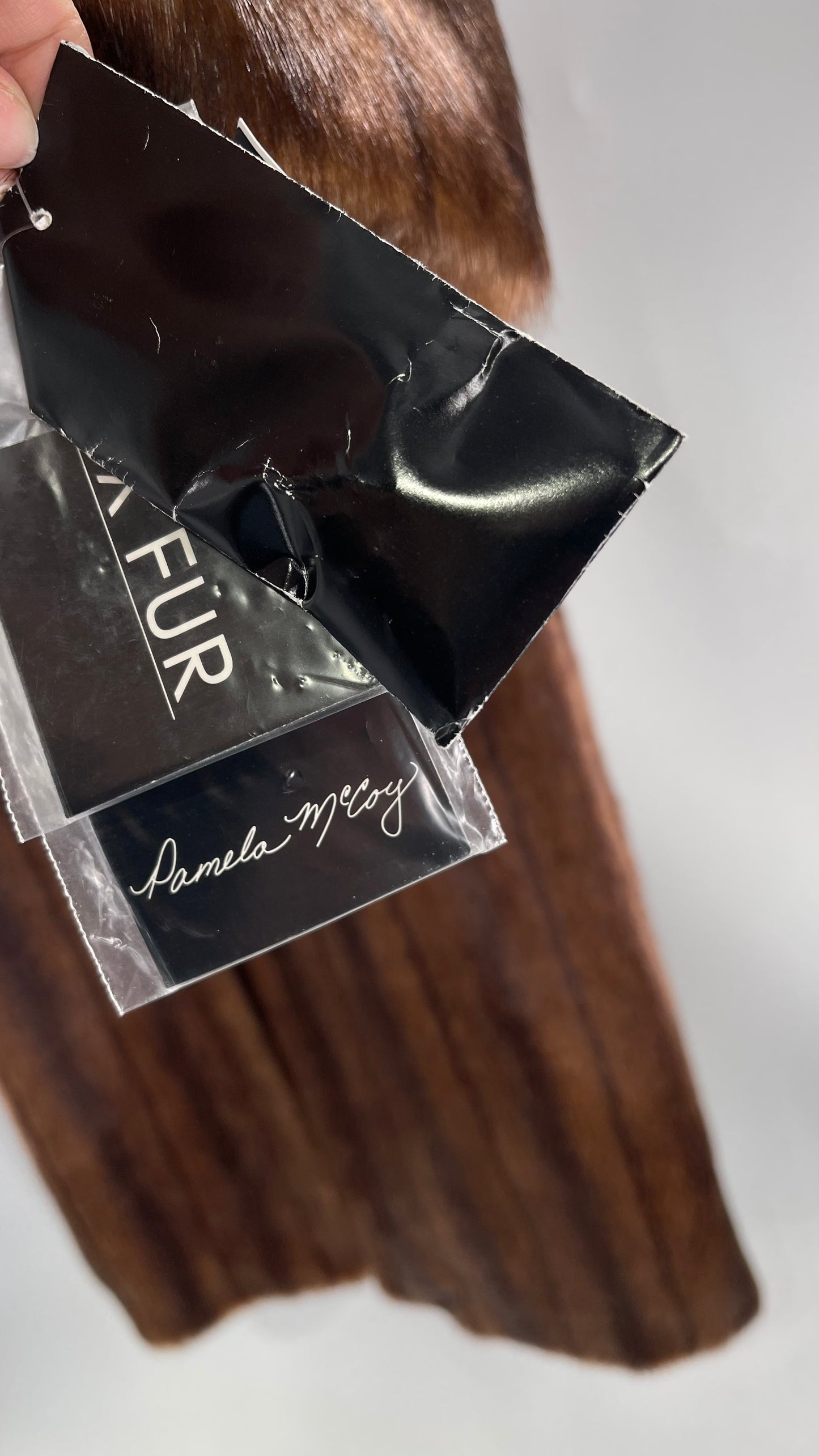 Deadstock Vintage Pamela McCoy Full Length Faux Fur Duster Coat (XS)