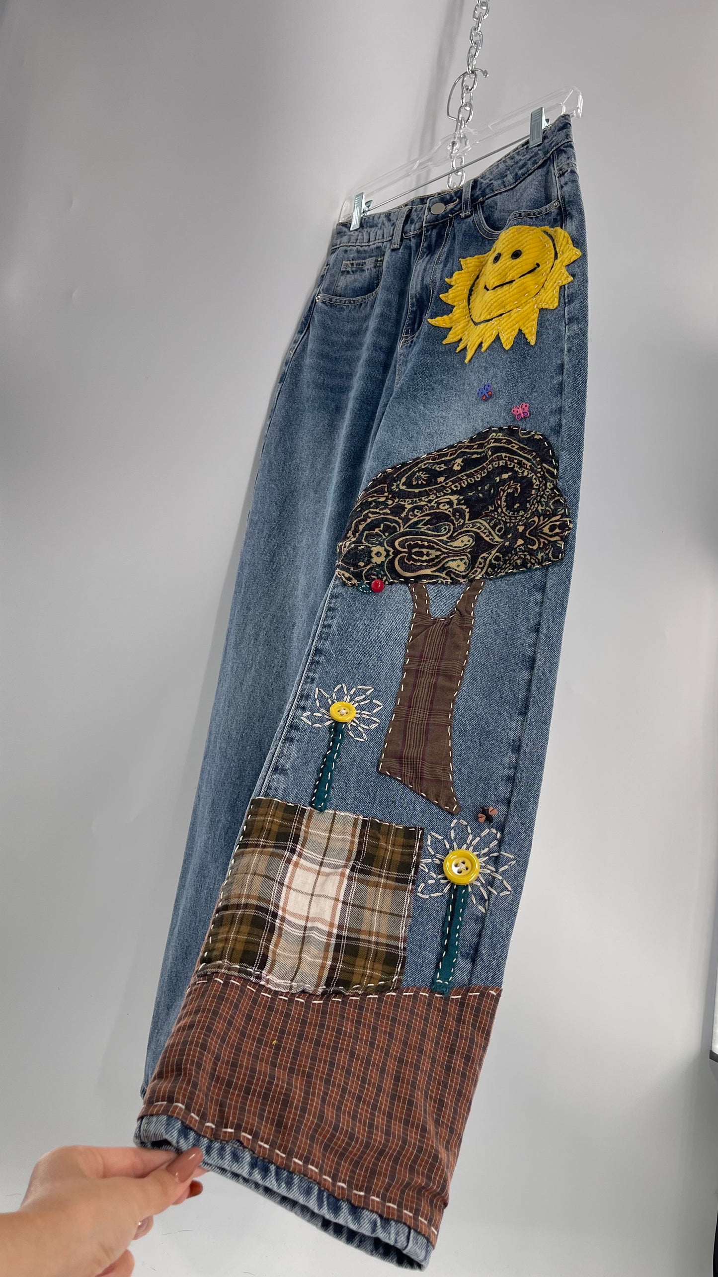 CUSTOM Hand Made Hand Sewn Patchwork Sun Dazed Denims (26)