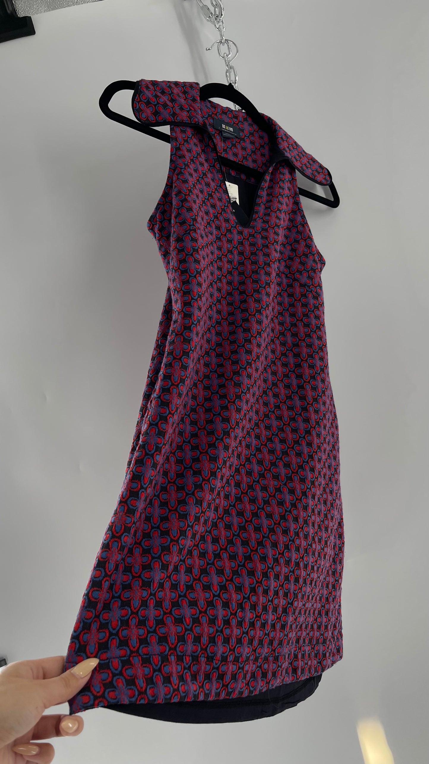 Maeve Anthropologie 1970s Retro Collared Tunic Mini Dress (XXS)