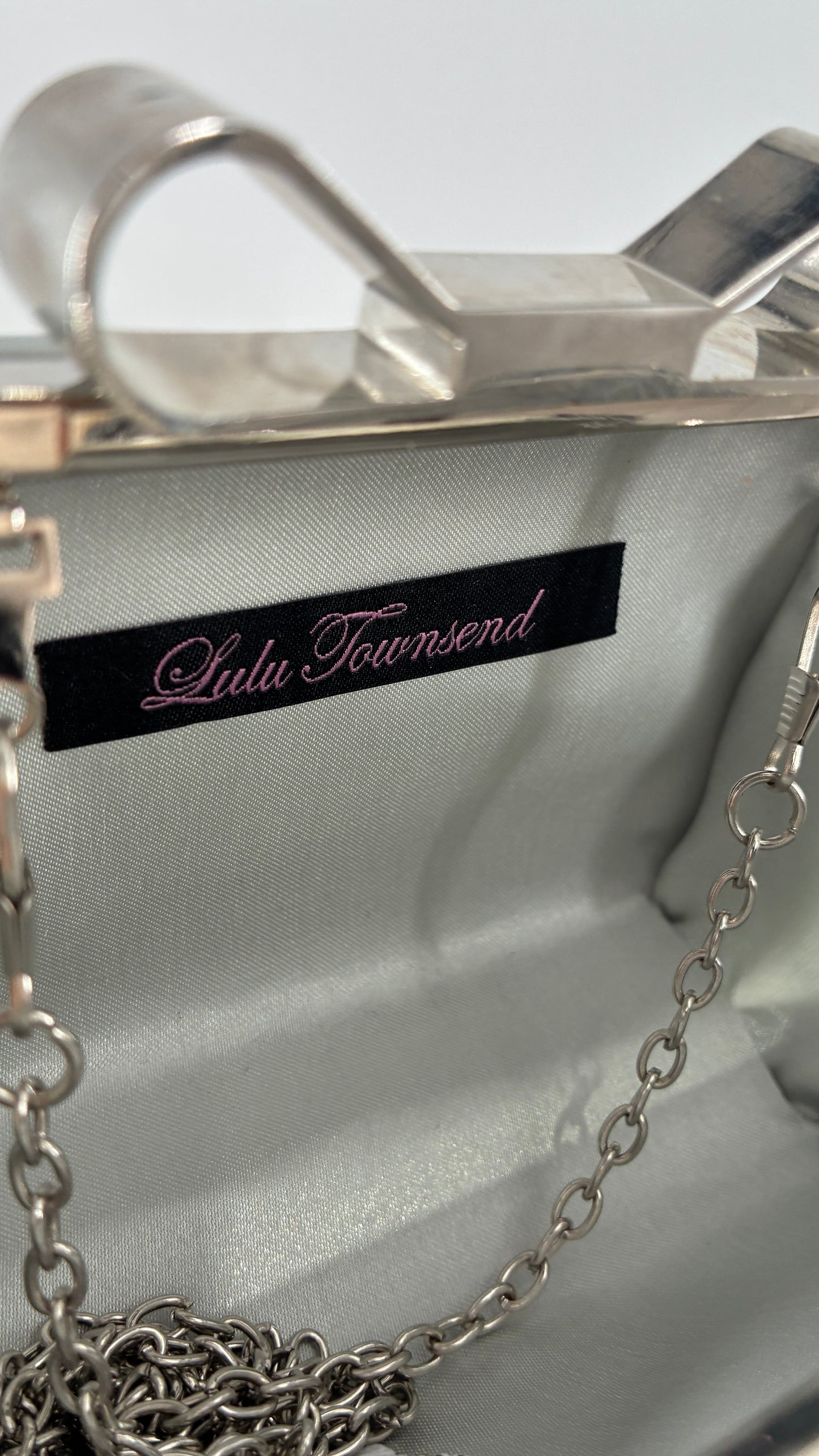 Vintage Lulu Townsend Silver Purse with Iridescent Gems
