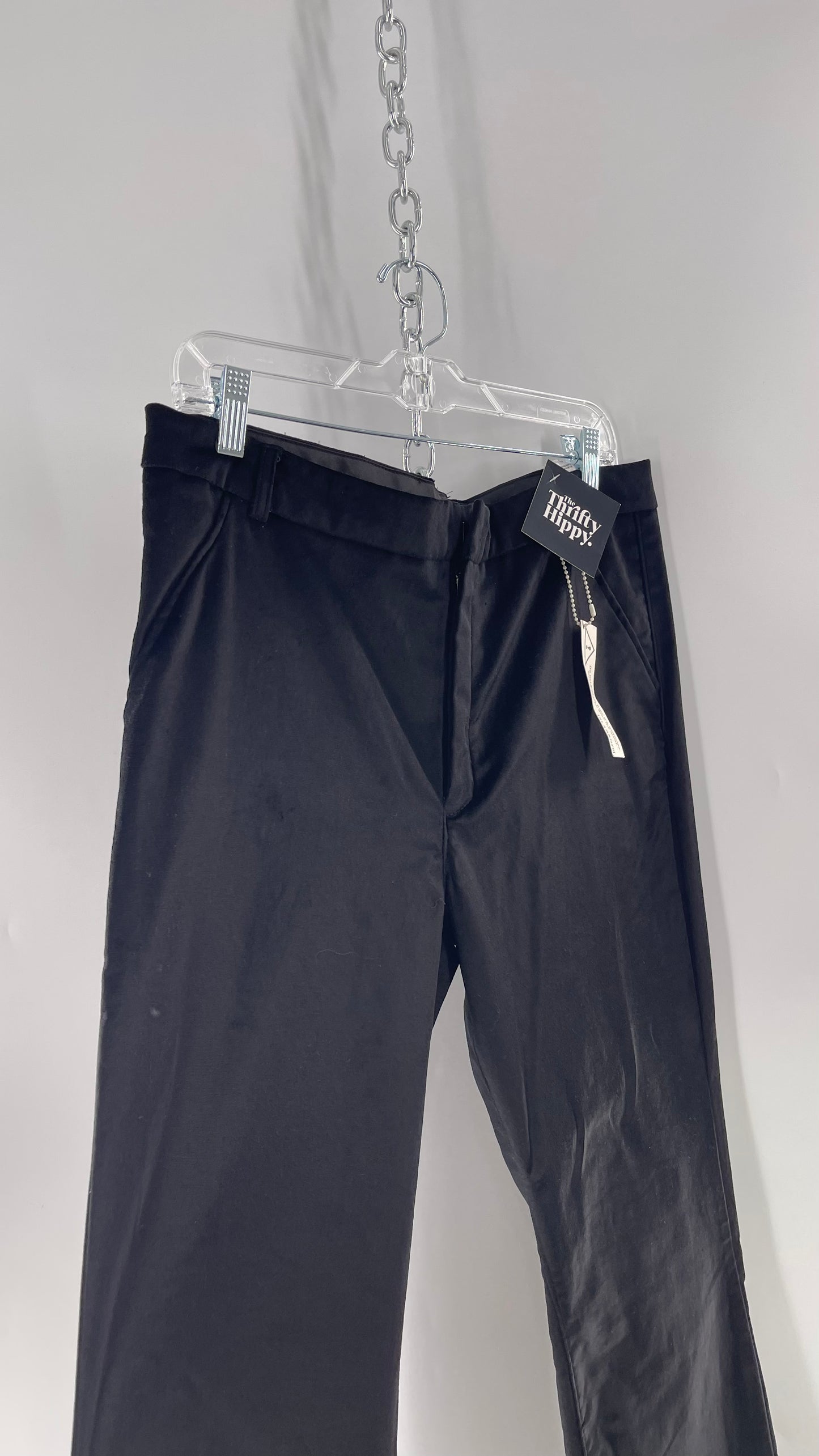 BLANK NYC Black Velvet Kick Flares (31) tá