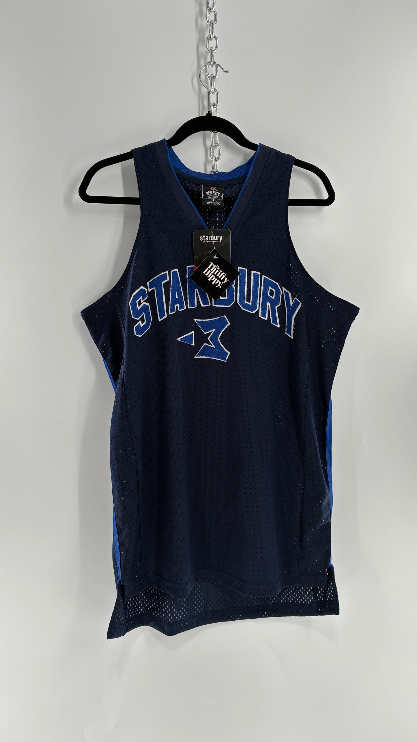 Deadstock Vintage STARBURY Navy Blue Jersey with Tags (Small)