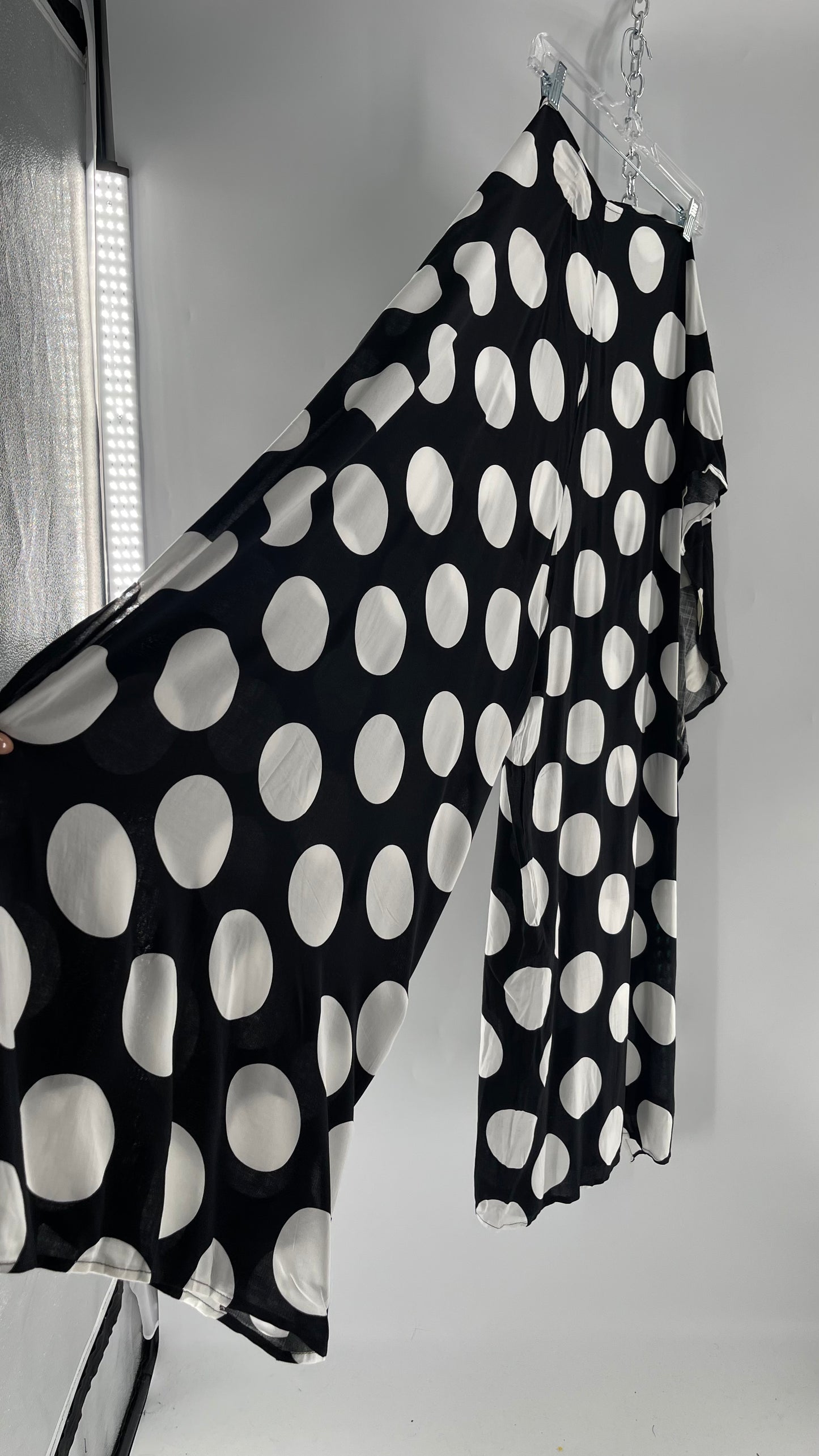 Handmade 9 in 1 Black/White Polka Dot Jumpsuit (One Size) •AS SEEN ON TIKTOK•