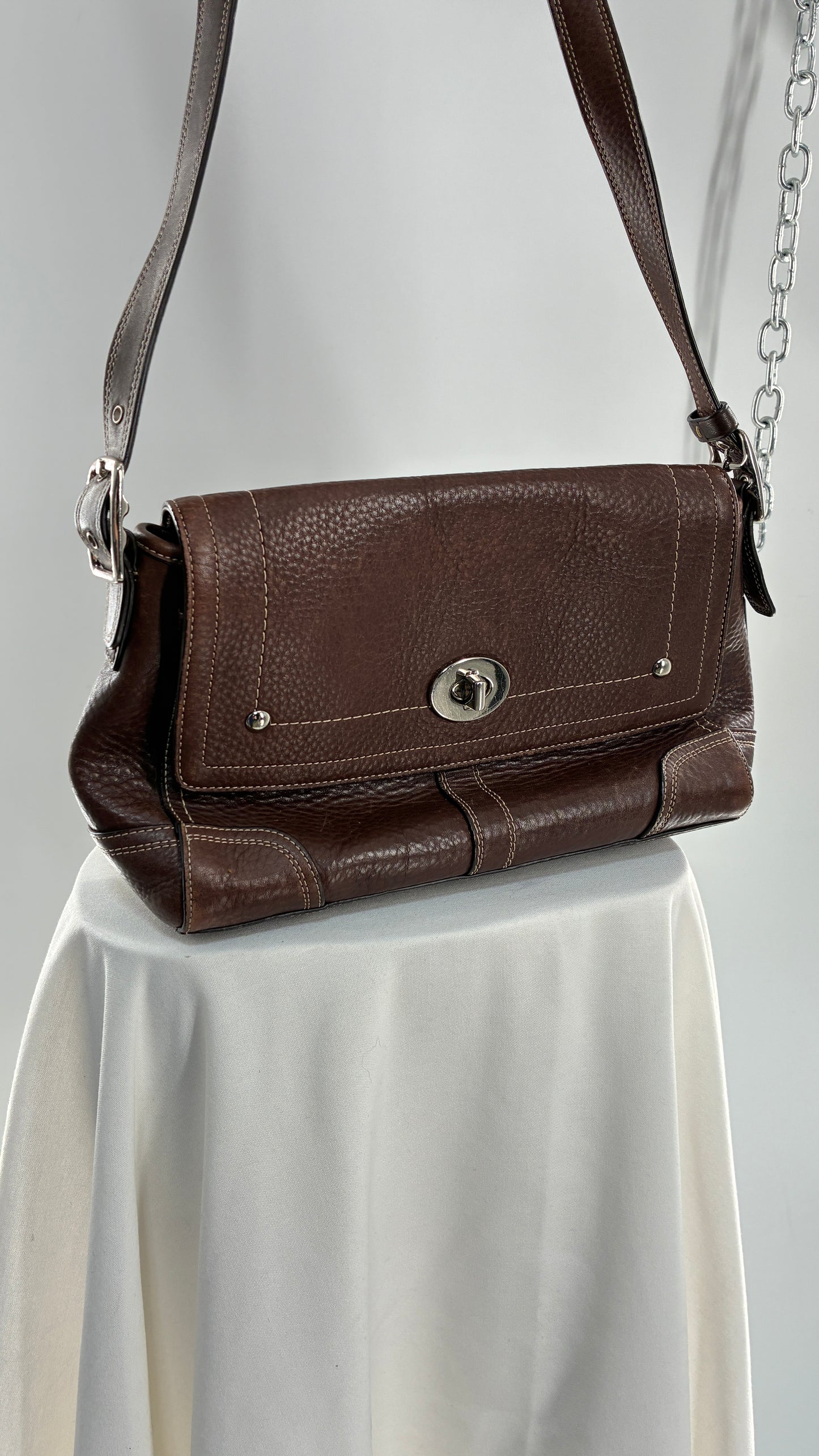 Vintage COACH Hamilton Brown Leather Crossbody