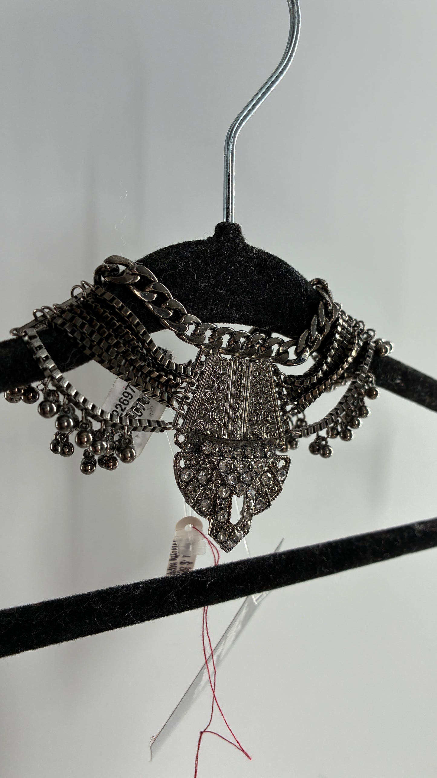 Free People Gun Powder Metal Elaborate Chain Bracelet/Anklet