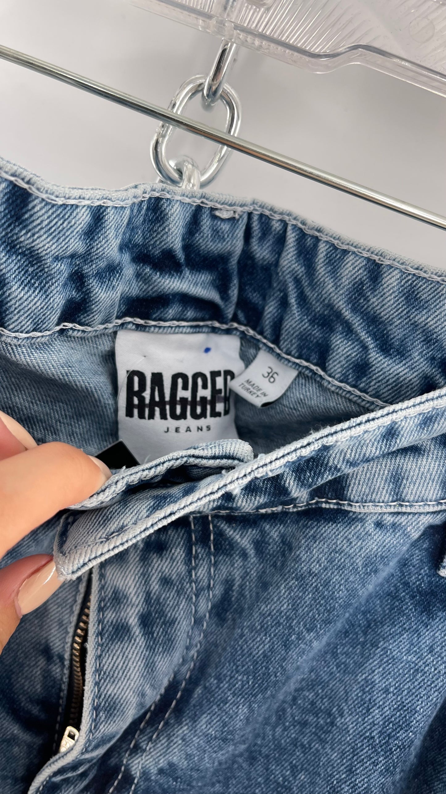 Ragged Priest Light Wash Straight Leg Jeans (36)